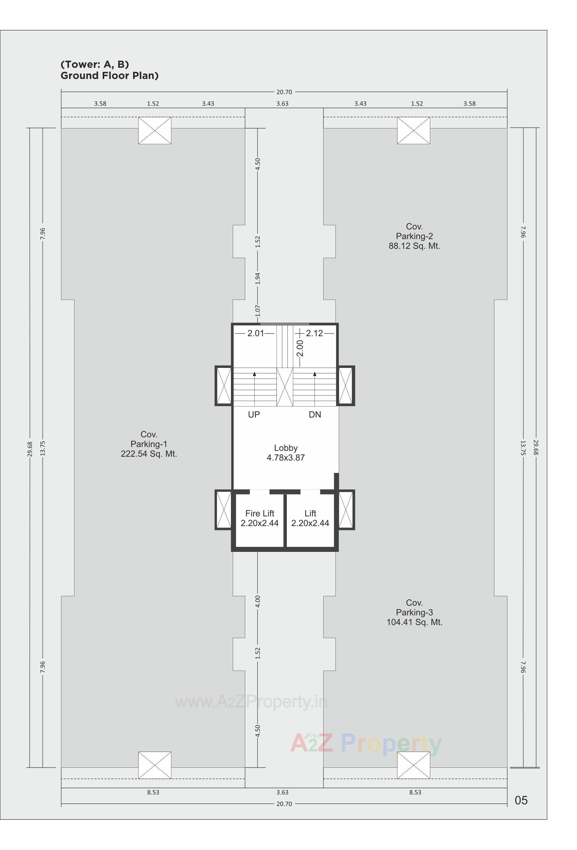 Layout of real estate project Sanskruti Sky located at Chhani, Vadodara, Gujarat