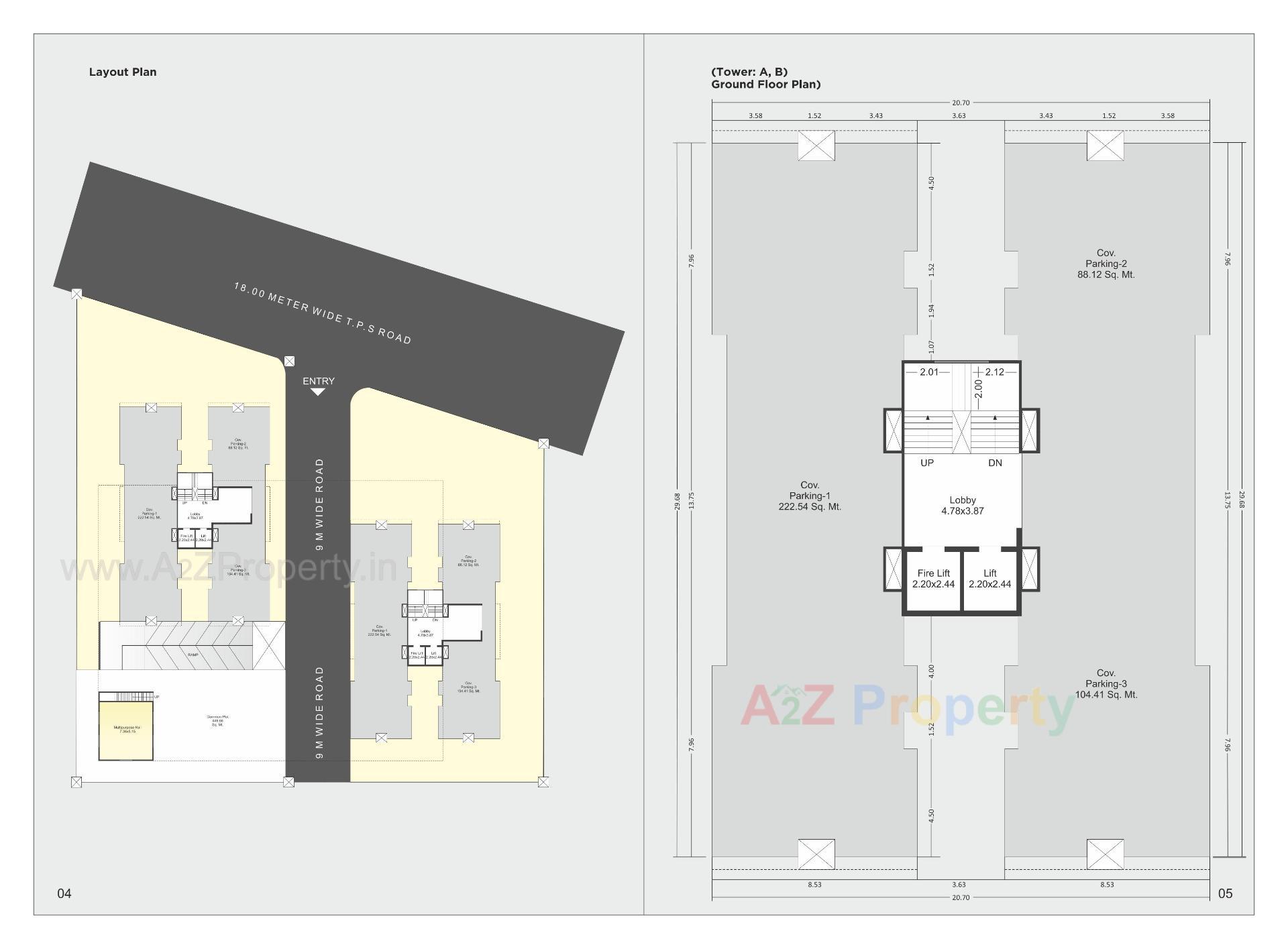 Layout of real estate project Sanskruti Sky located at Chhani, Vadodara, Gujarat