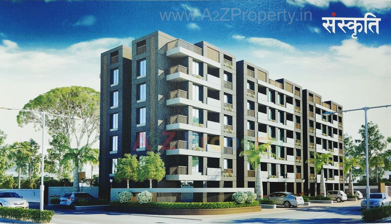 3D Elevation of real estate project Sanskruti located at Harni, Vadodara, Gujarat