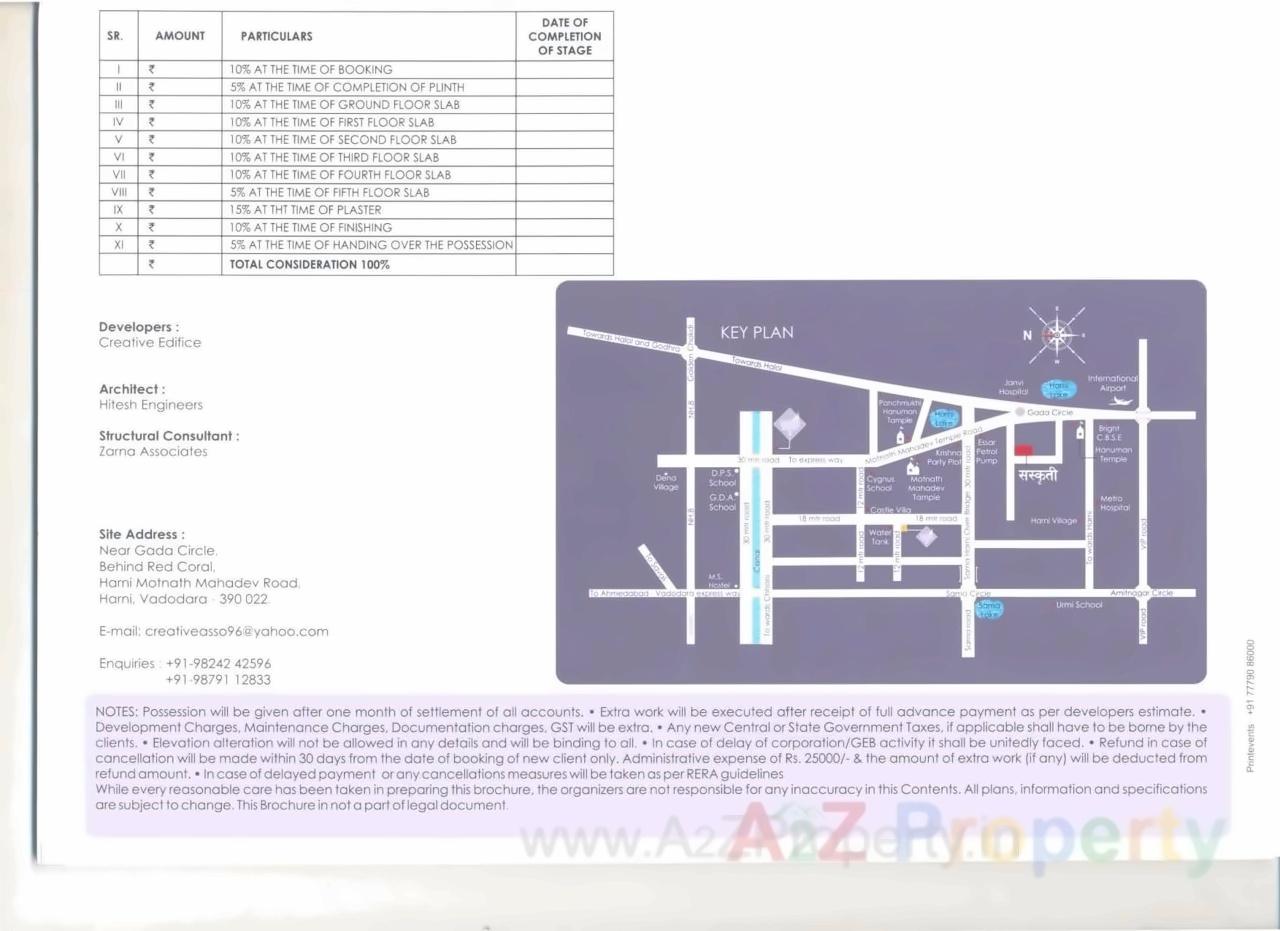  of real estate project Sanskruti located at Harni, Vadodara, Gujarat