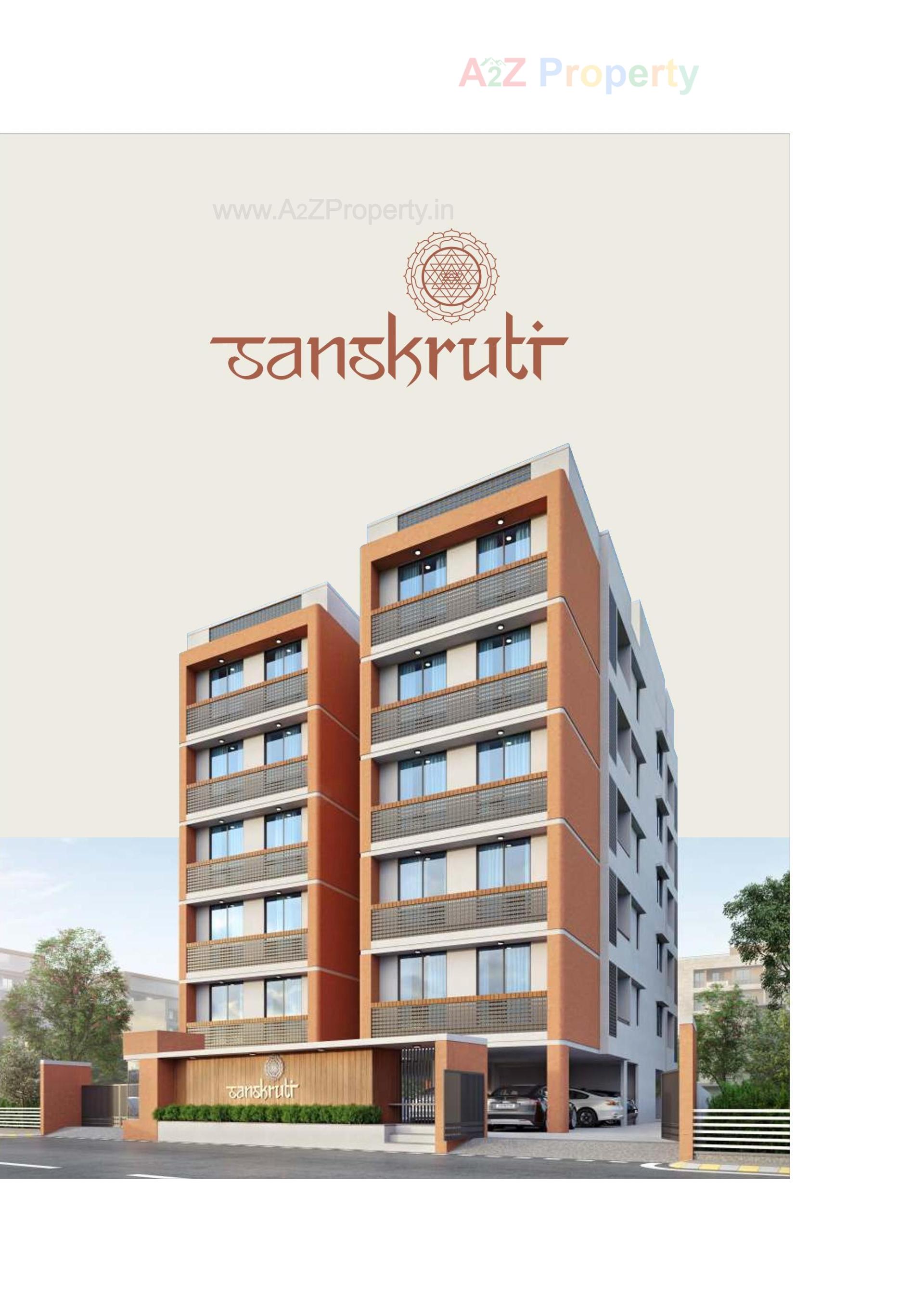 3D Elevation of real estate project Sanskruti located at Manjalpur, Vadodara, Gujarat