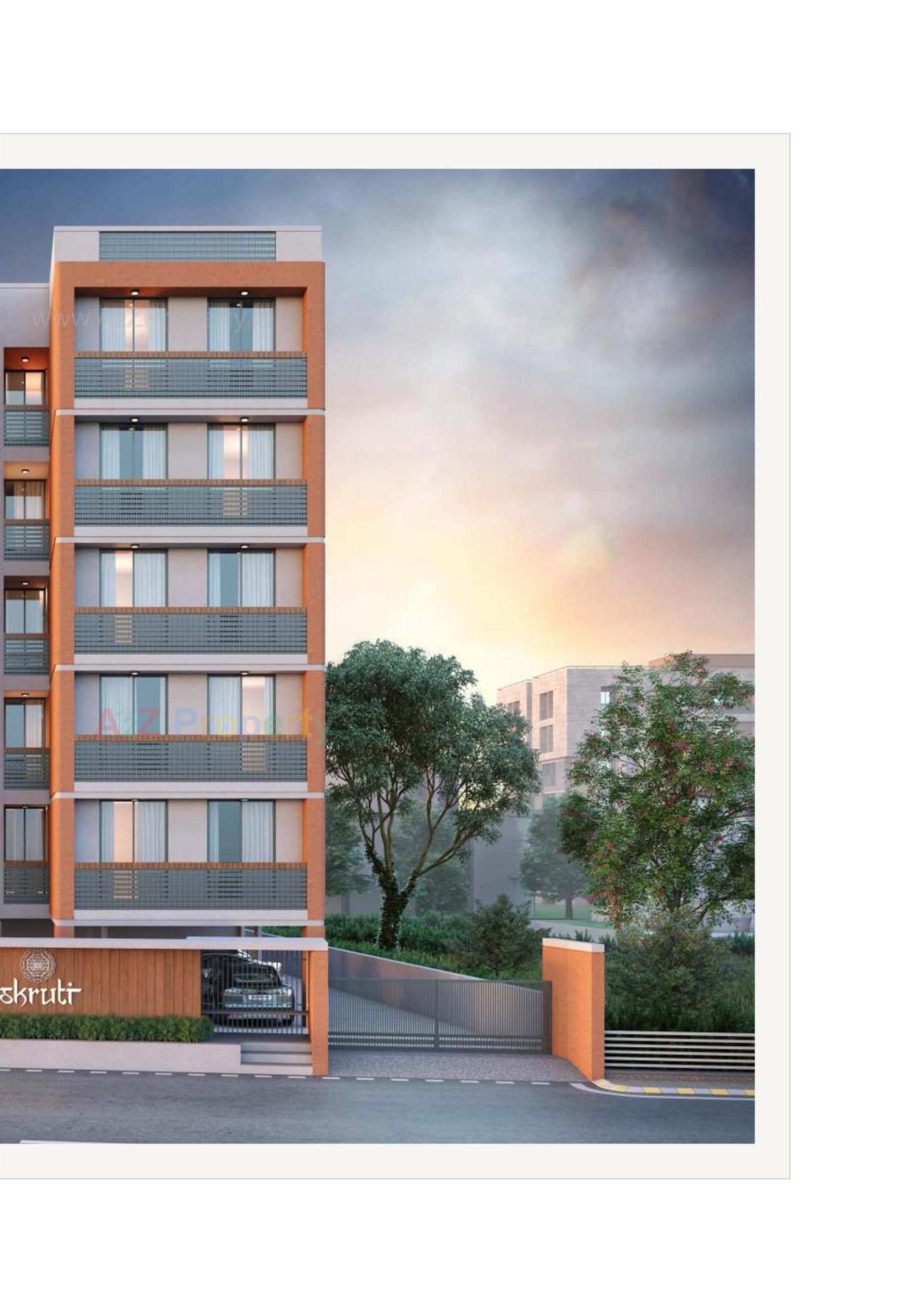 3D Elevation of real estate project Sanskruti located at Manjalpur, Vadodara, Gujarat
