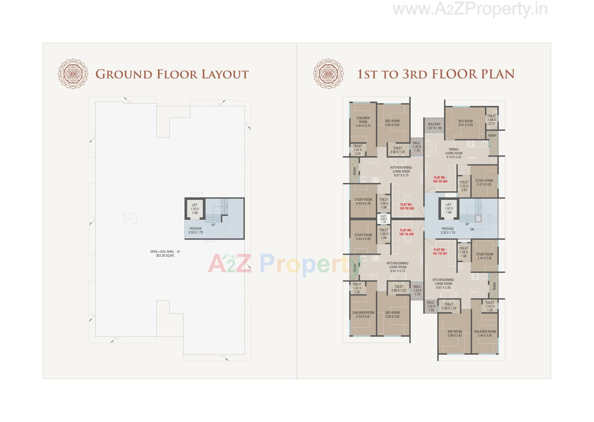 Layout of real estate project Sanskruti located at Manjalpur, Vadodara, Gujarat