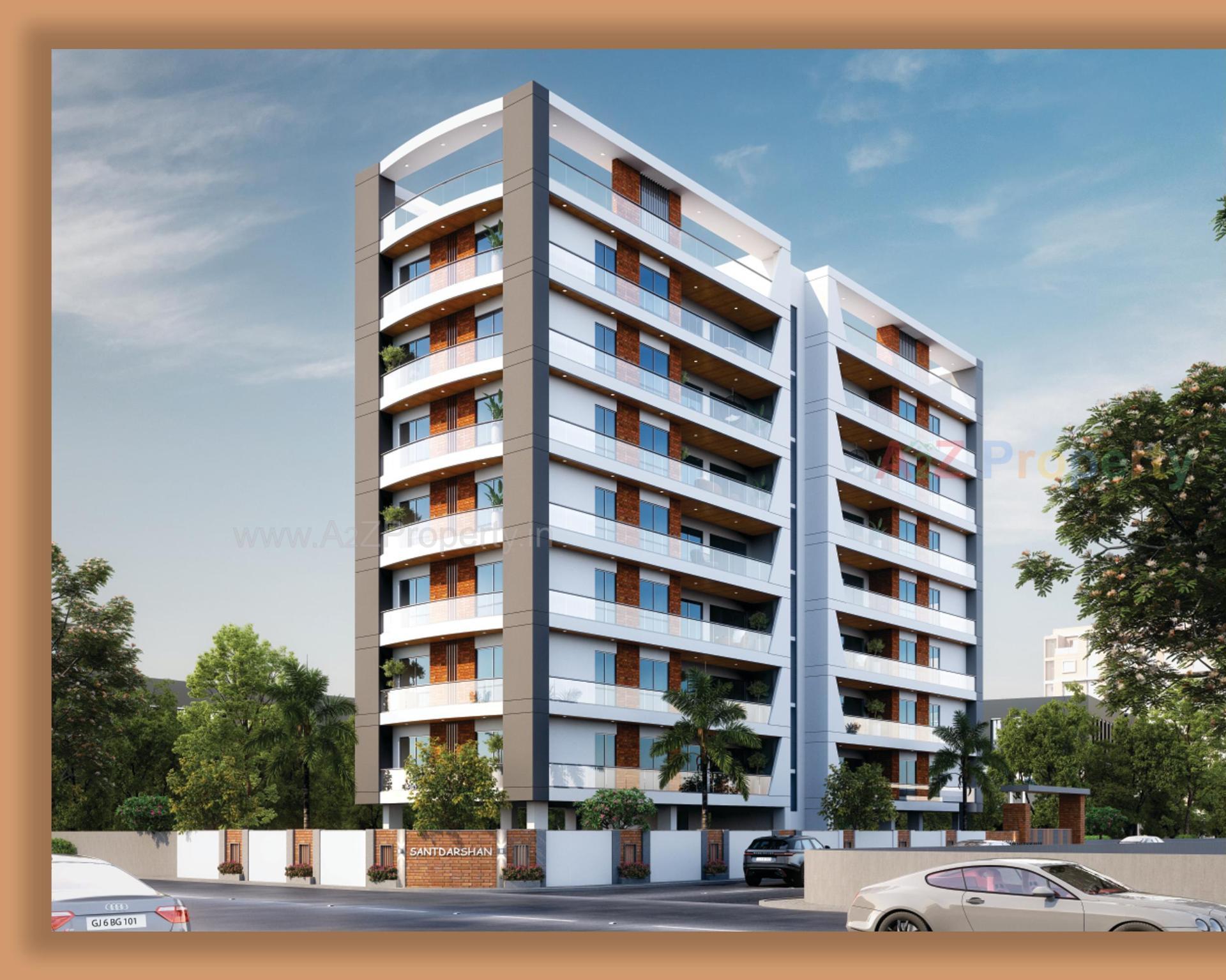 3D Elevation of real estate project Santdarshan located at Bapod, Vadodara, Gujarat
