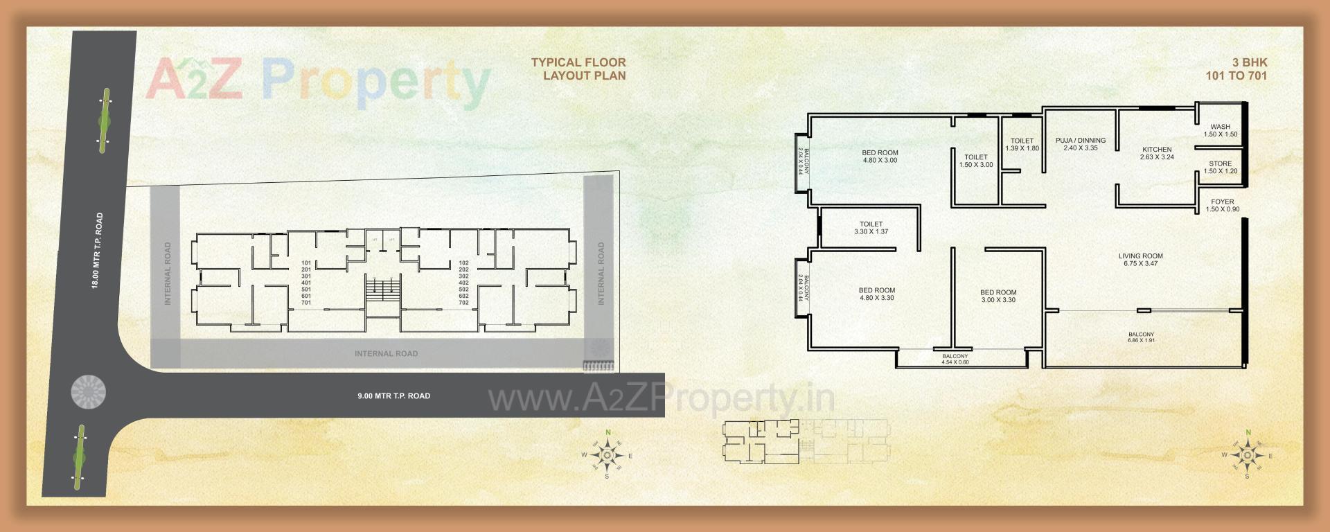 Layout of real estate project Santdarshan located at Bapod, Vadodara, Gujarat