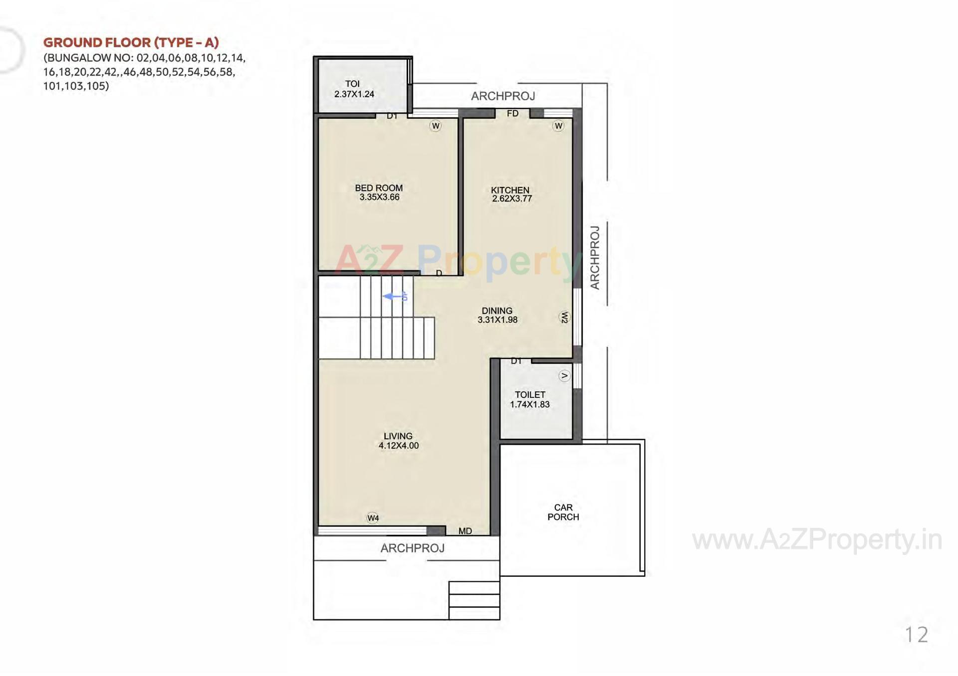 Layout of real estate project Sanvicasa 105 Sanvi Retail Spaces located at Tarsali, Vadodara, Gujarat