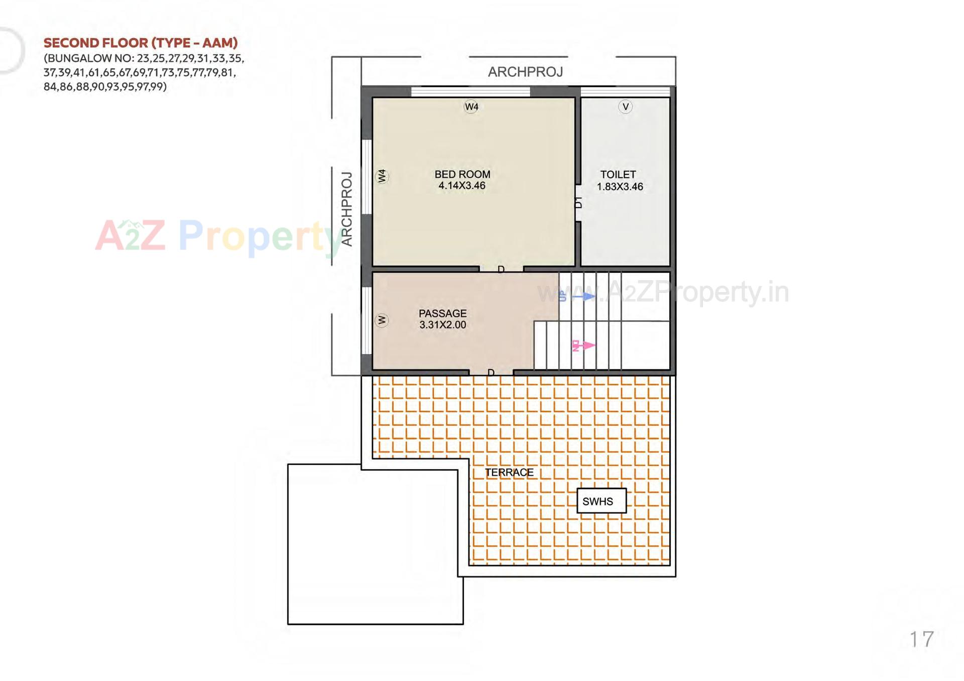 Layout of real estate project Sanvicasa 105 Sanvi Retail Spaces located at Tarsali, Vadodara, Gujarat