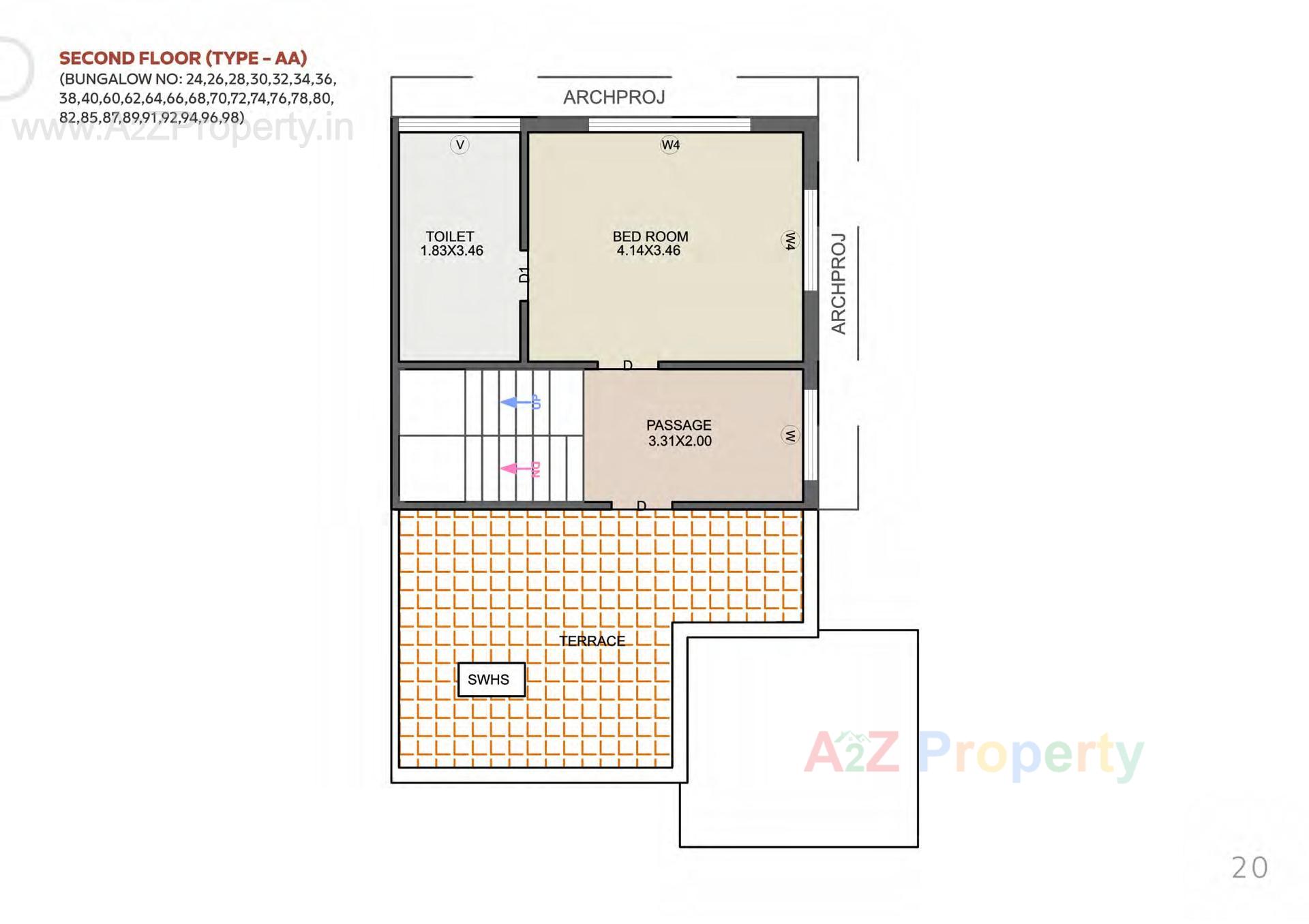 Layout of real estate project Sanvicasa 105 Sanvi Retail Spaces located at Tarsali, Vadodara, Gujarat
