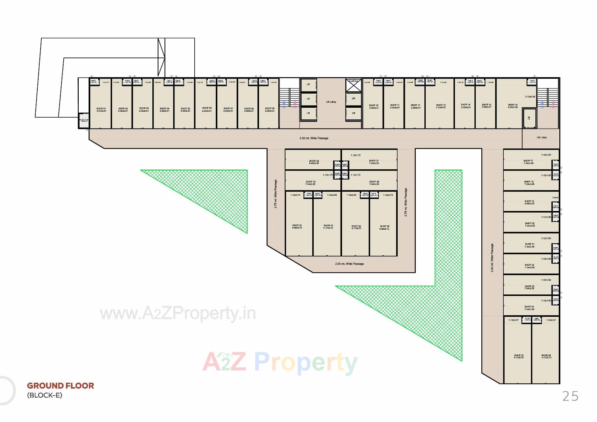 Layout of real estate project Sanvicasa 105 Sanvi Retail Spaces located at Tarsali, Vadodara, Gujarat