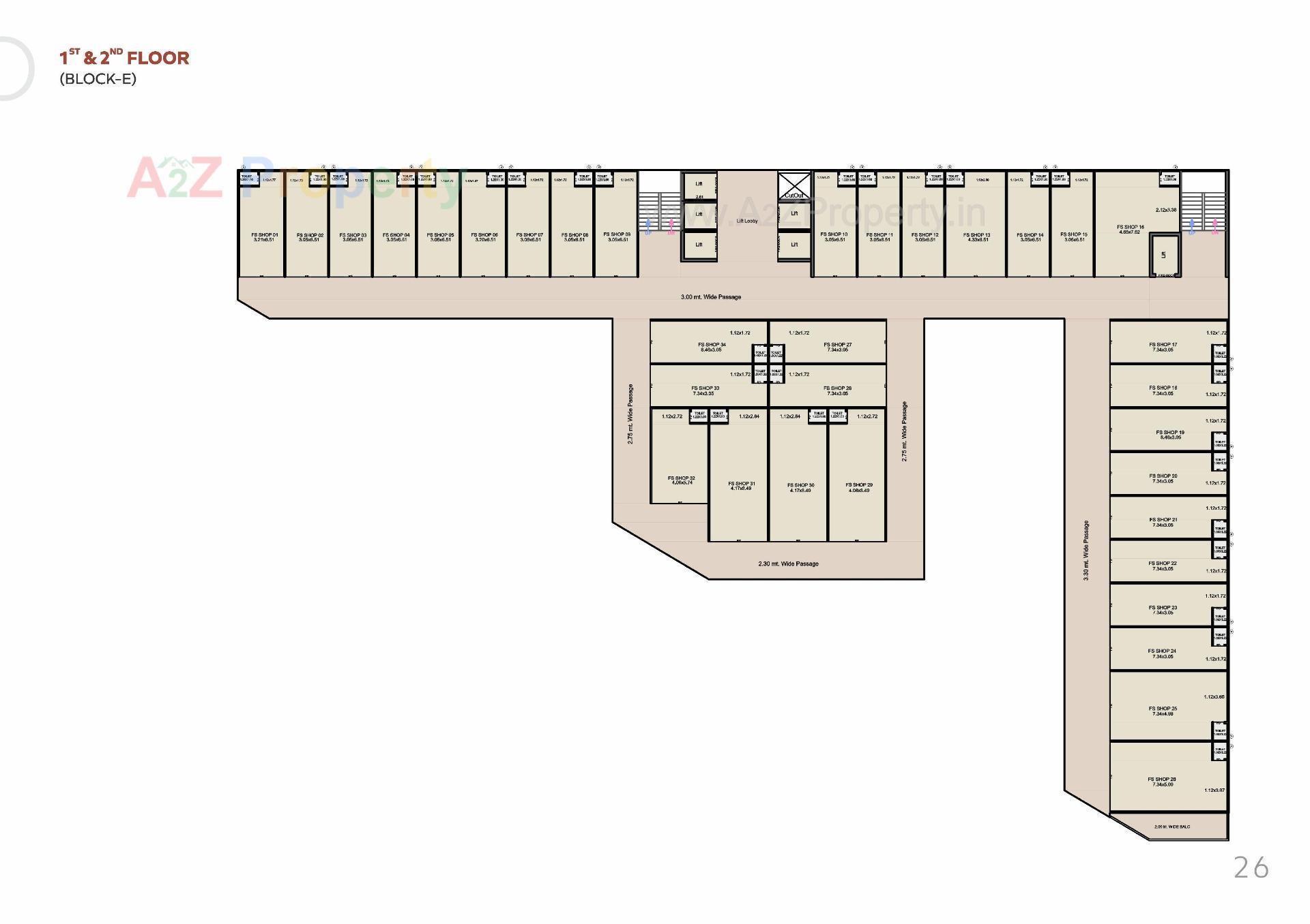 Layout of real estate project Sanvicasa 105 Sanvi Retail Spaces located at Tarsali, Vadodara, Gujarat