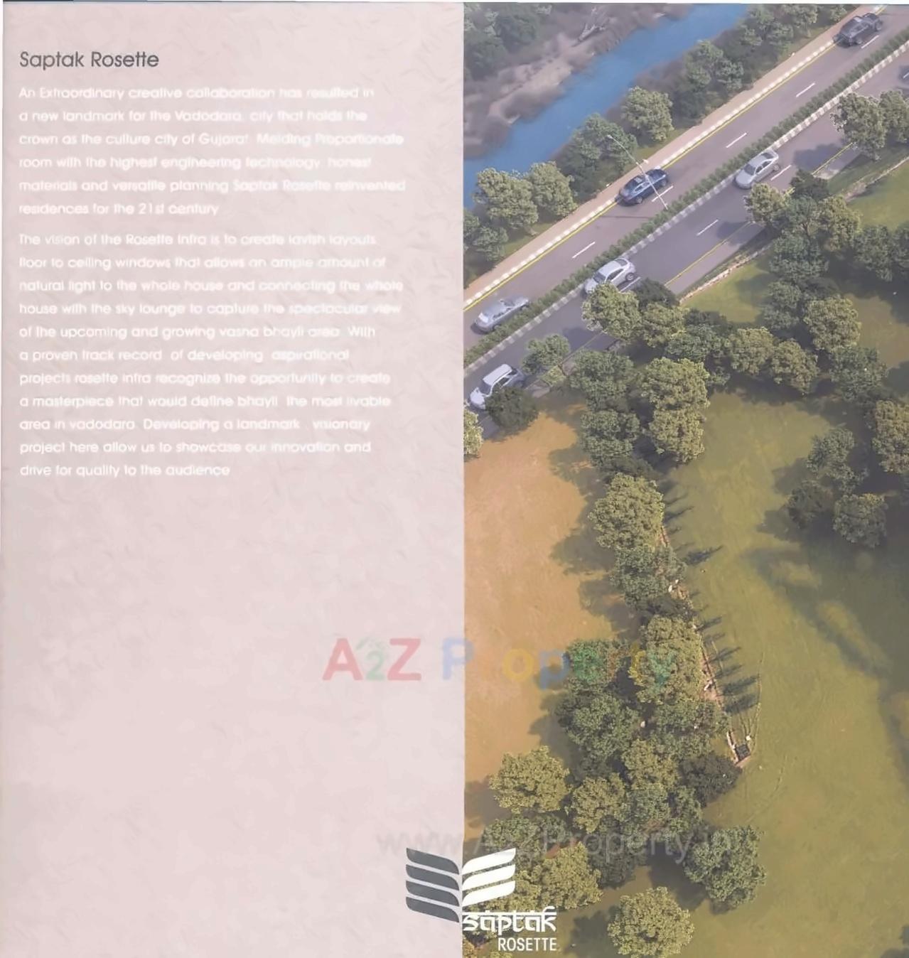 3D Elevation of real estate project Saptak Rosette located at Bhayli, Vadodara, Gujarat