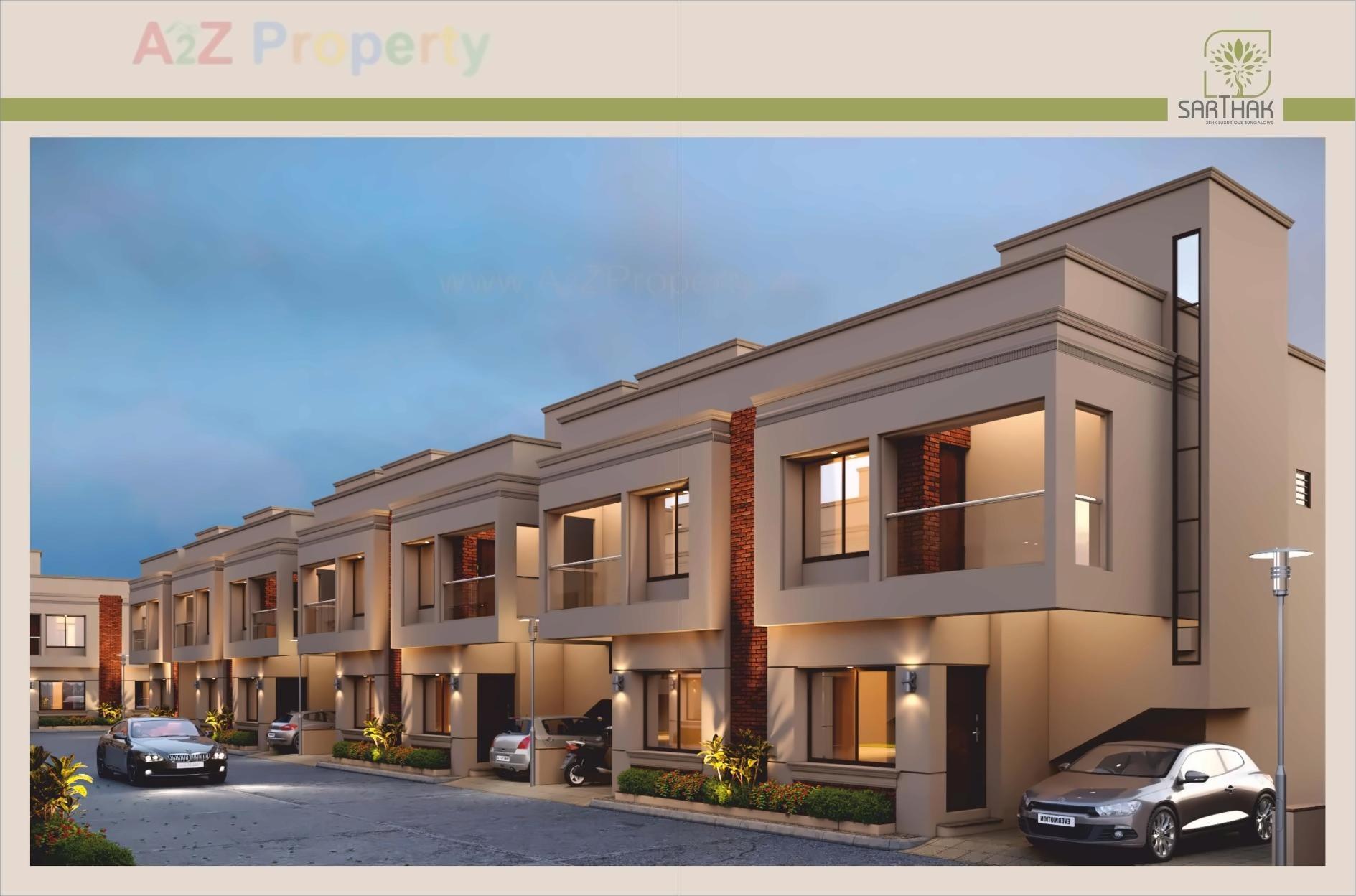 3D Elevation of real estate project Sarthak Bungalows located at Vadodara, Vadodara, Gujarat
