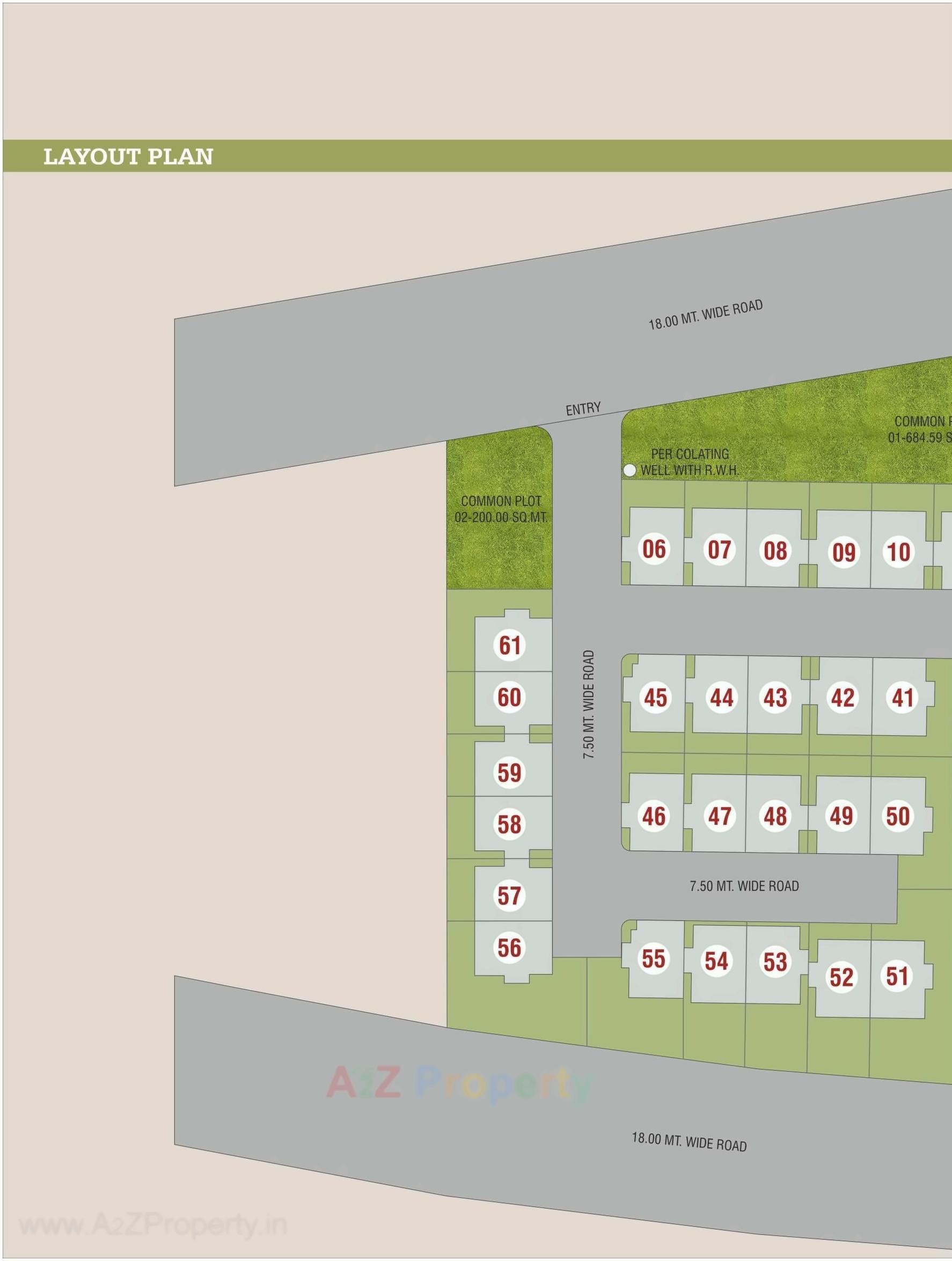 Layout of real estate project Sarthak Bungalows located at Vadodara, Vadodara, Gujarat