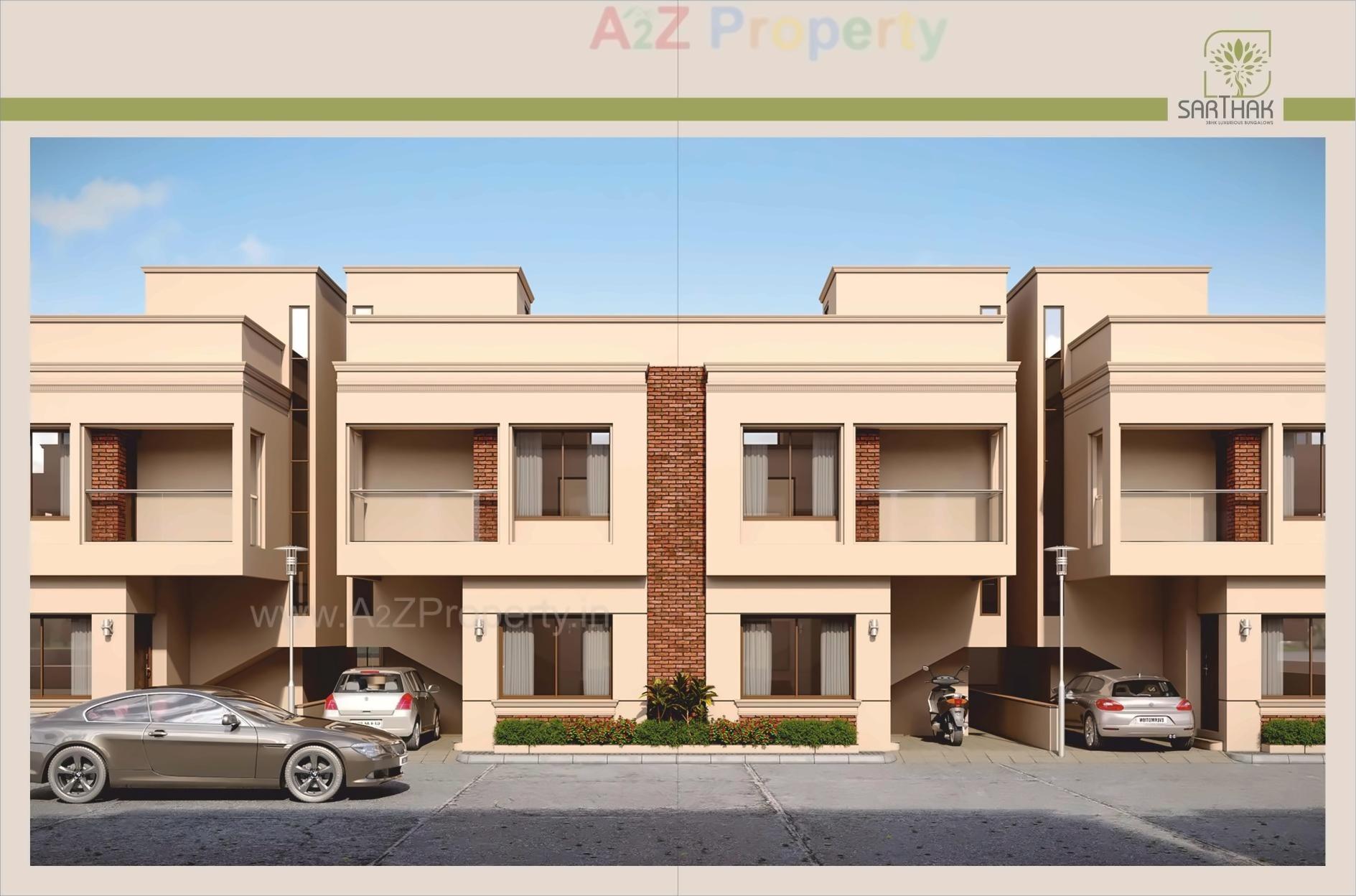 3D Elevation of real estate project Sarthak Bungalows located at Vadodara, Vadodara, Gujarat
