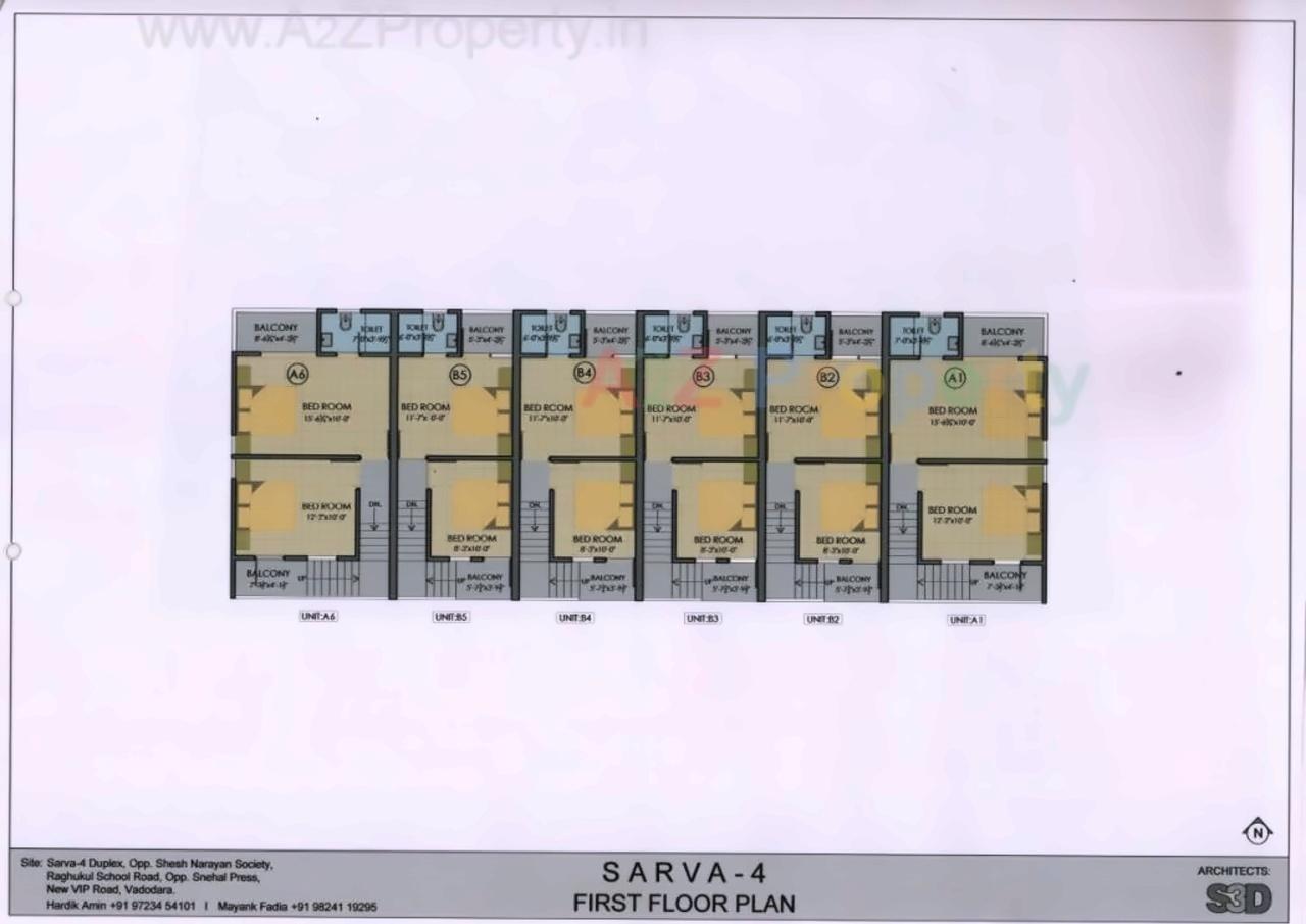 Layout of real estate project Sarva located at Savad, Vadodara, Gujarat