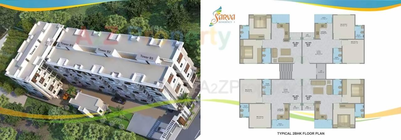 Layout of real estate project Sarva Residency located at Vadodara, Vadodara, Gujarat