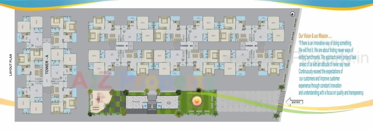 Layout of real estate project Sarva Residency located at Vadodara, Vadodara, Gujarat