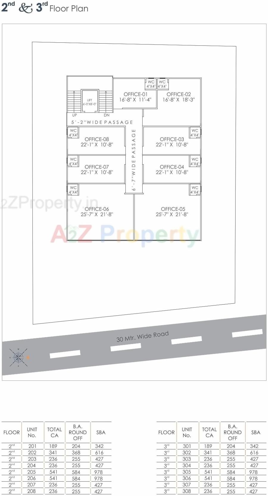 Layout of real estate project Sarva Signature located at Vasna, Vadodara, Gujarat