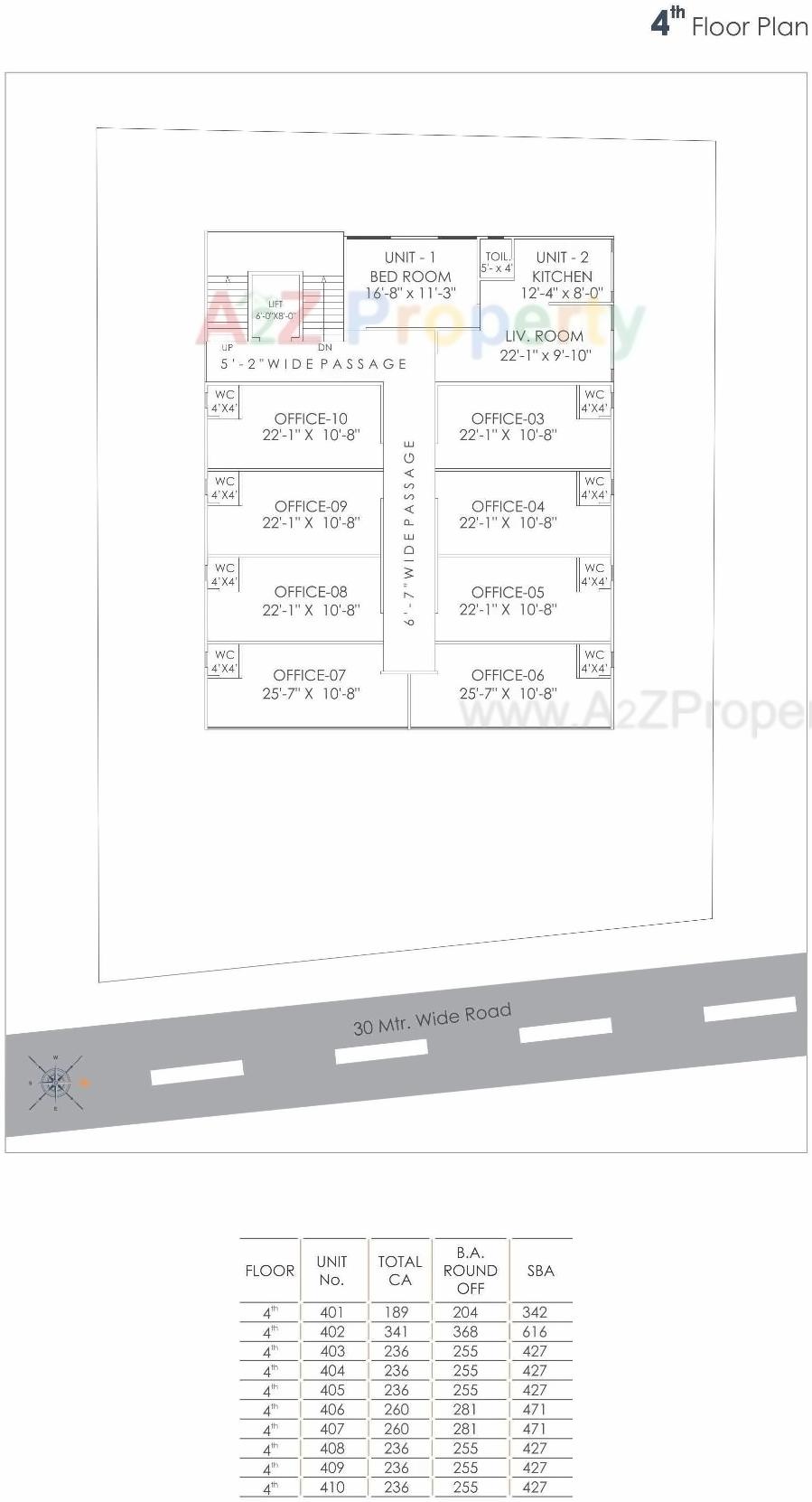 Layout of real estate project Sarva Signature located at Vasna, Vadodara, Gujarat