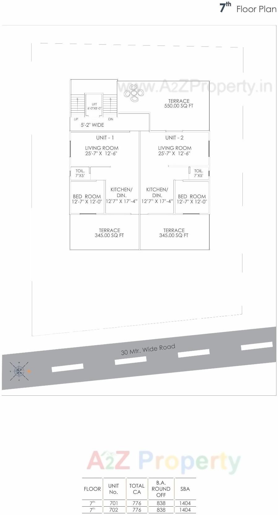 Layout of real estate project Sarva Signature located at Vasna, Vadodara, Gujarat
