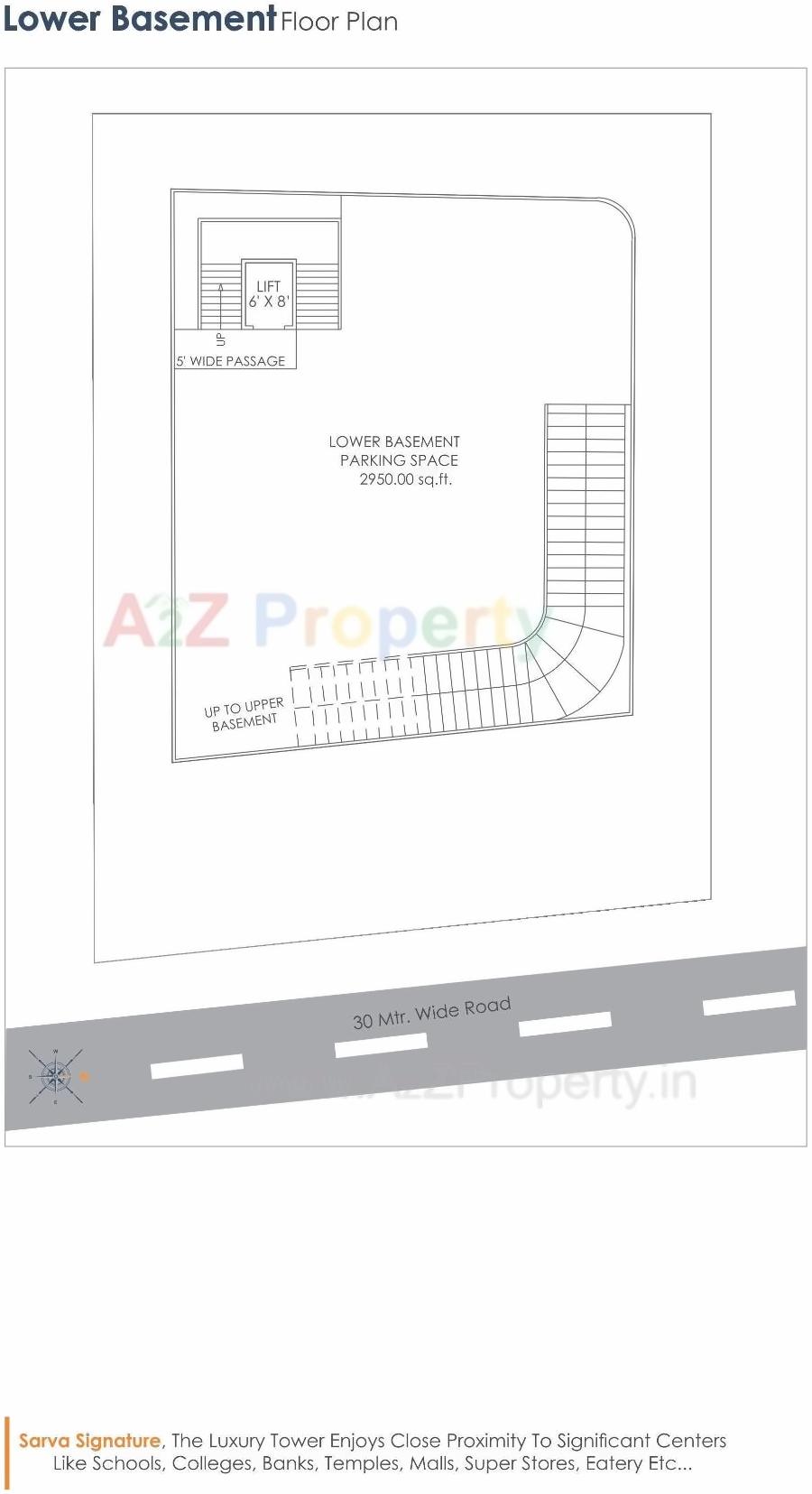Layout of real estate project Sarva Signature located at Vasna, Vadodara, Gujarat