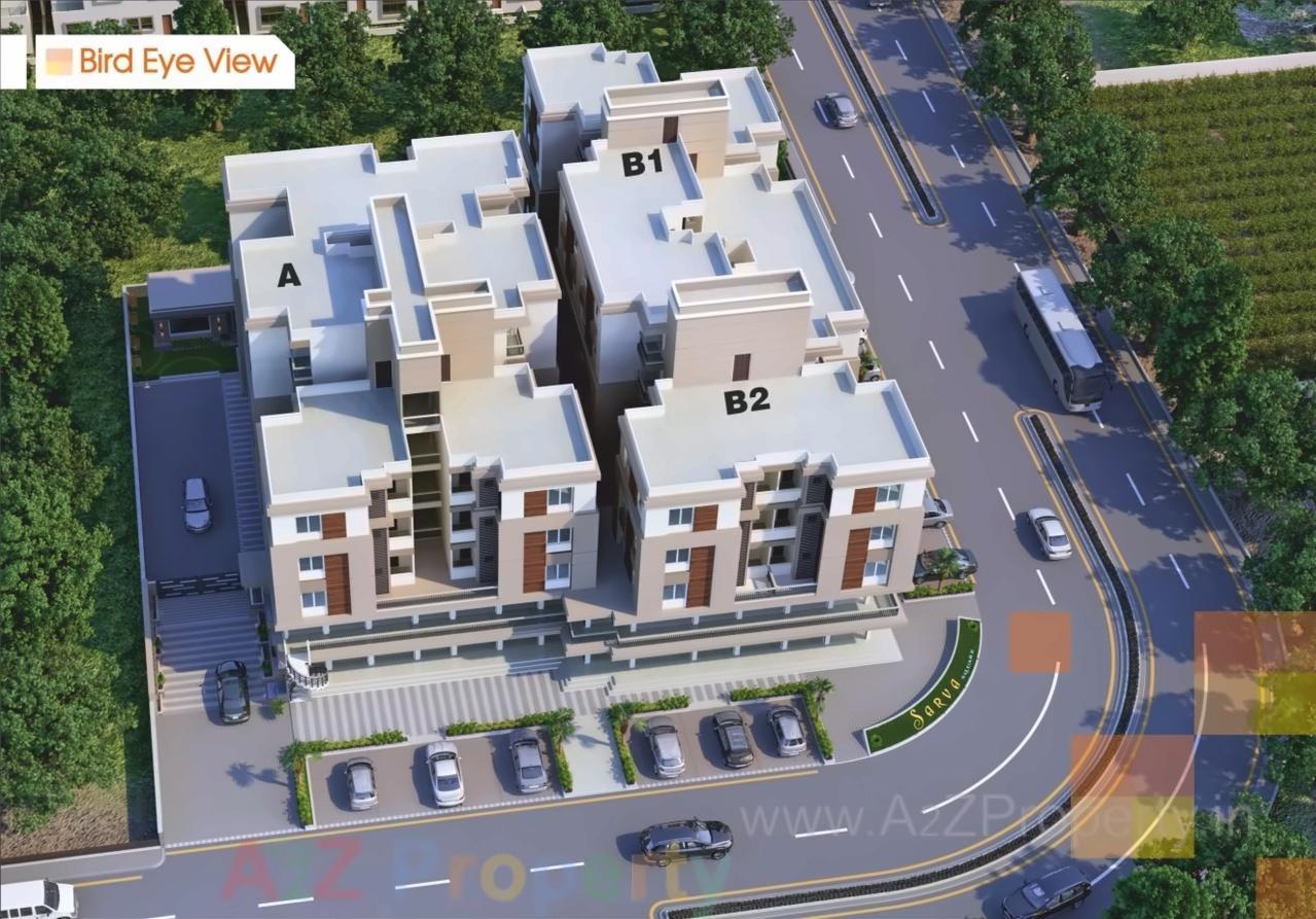 3D Elevation of real estate project Sarva Square located at Vadodara, Vadodara, Gujarat