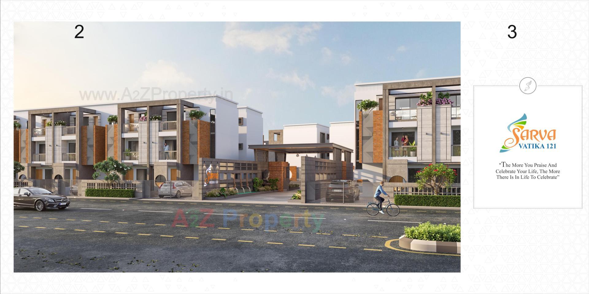 3D Elevation of real estate project Sarva Vatika located at Vaghodia, Vadodara, Gujarat