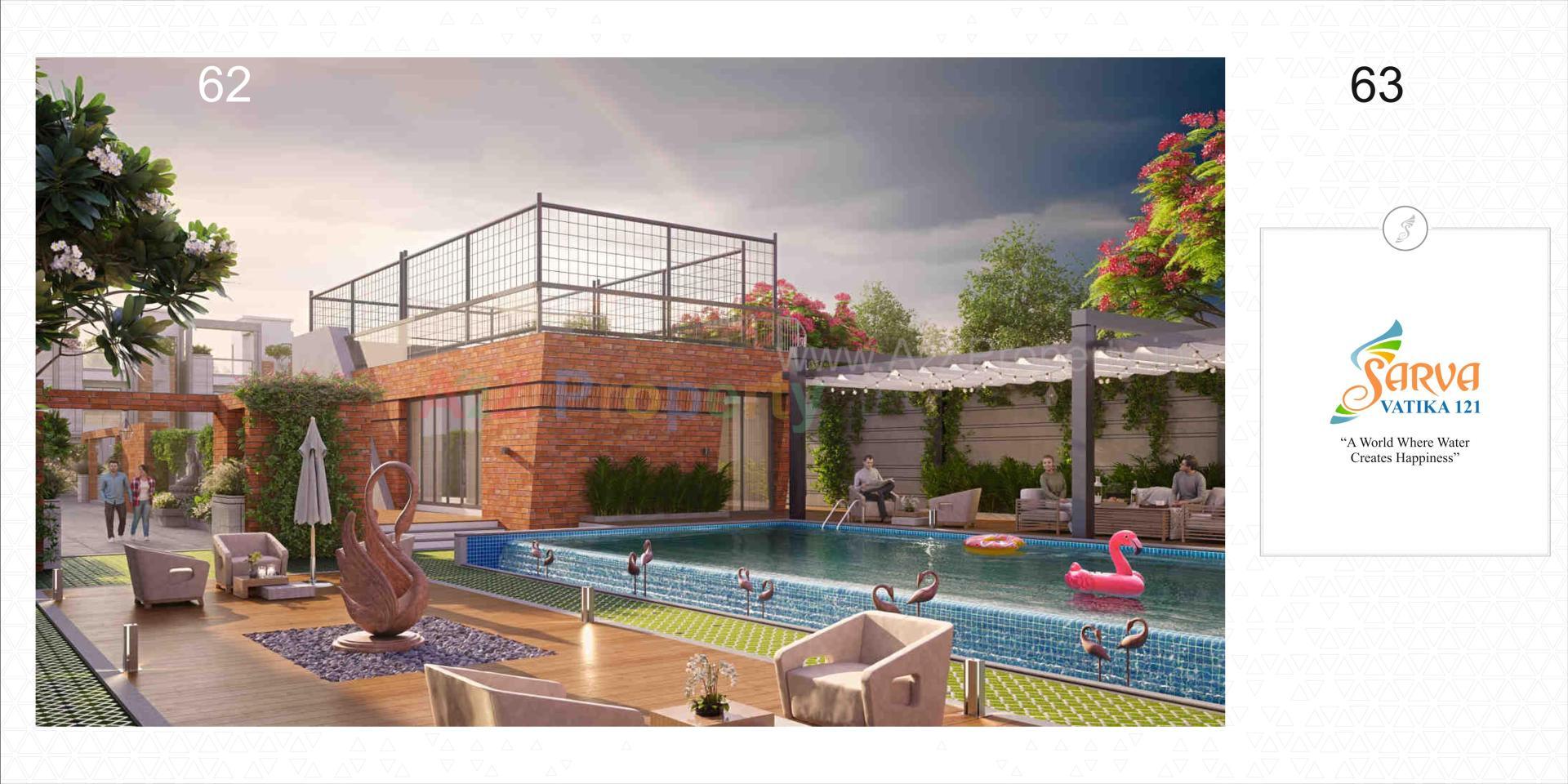 3D Elevation of real estate project Sarva Vatika located at Vaghodia, Vadodara, Gujarat