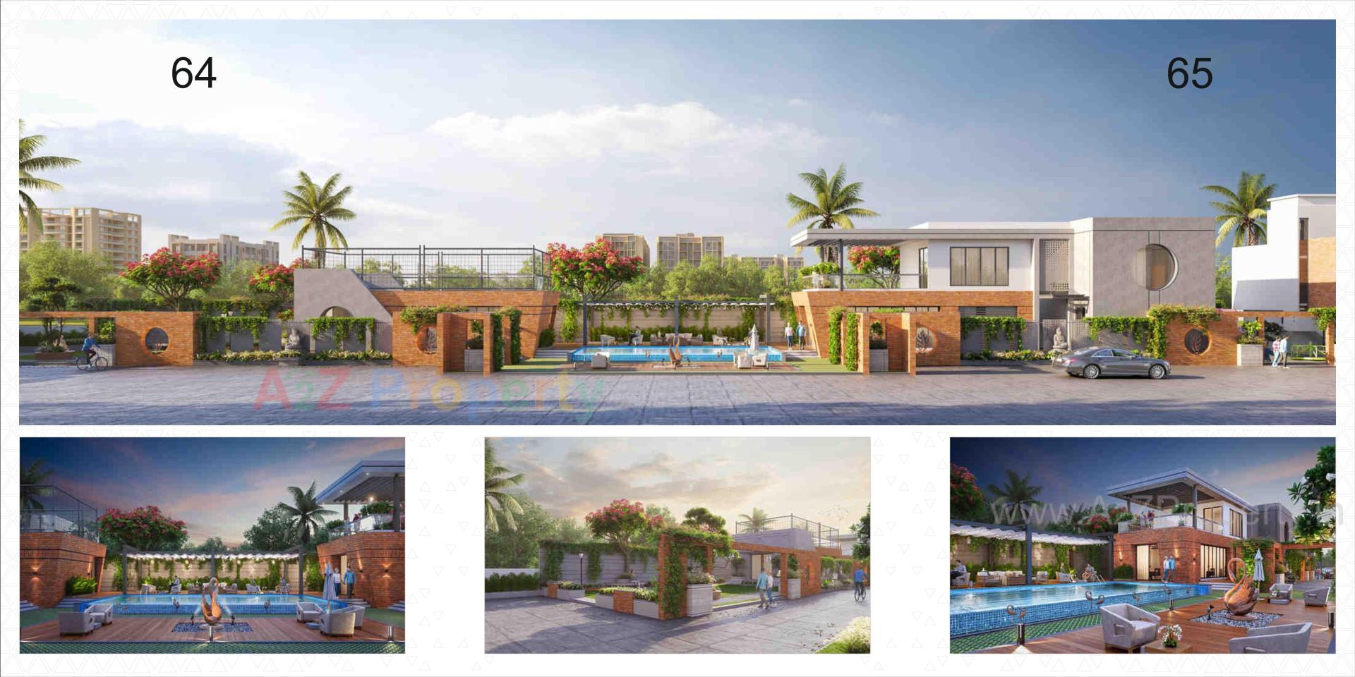 3D Elevation of real estate project Sarva Vatika located at Vaghodia, Vadodara, Gujarat