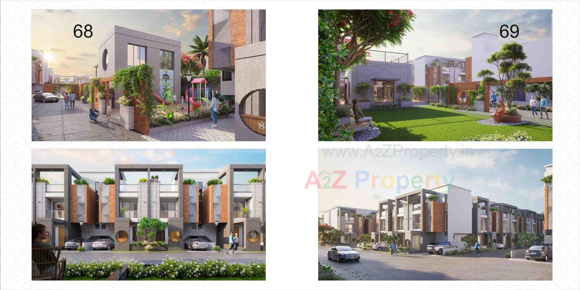 3D Elevation of real estate project Sarva Vatika located at Vaghodia, Vadodara, Gujarat