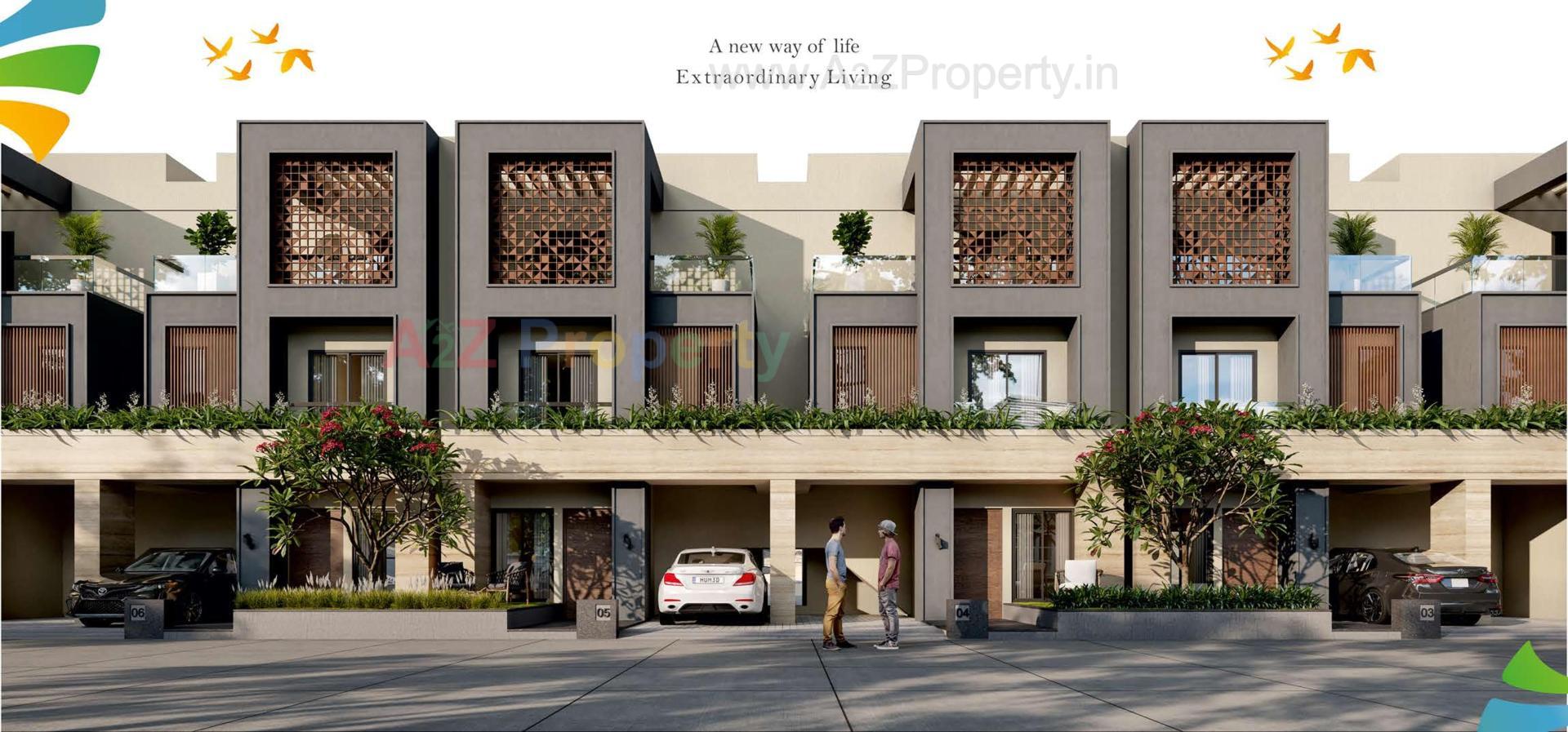 3D Elevation of real estate project Sarva Villa 1 located at Ankhol, Vadodara, Gujarat