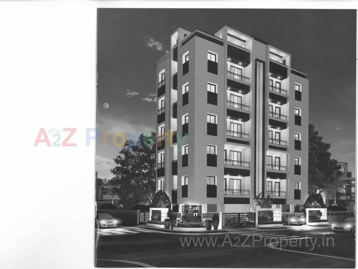 3D Elevation of real estate project Satva Height located at Sama, Vadodara, Gujarat