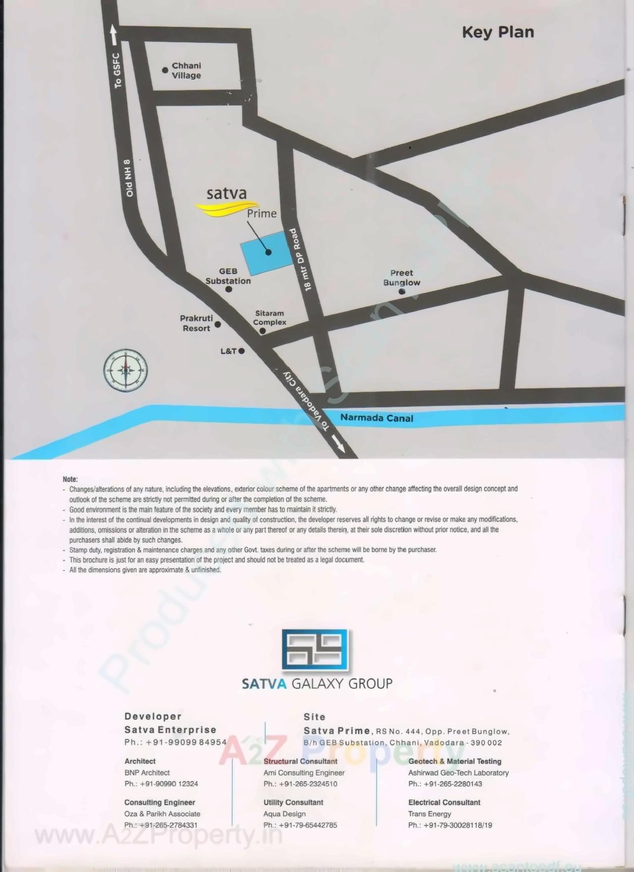  of real estate project Satva Prime (block A   G) located at Chhani, Vadodara, Gujarat