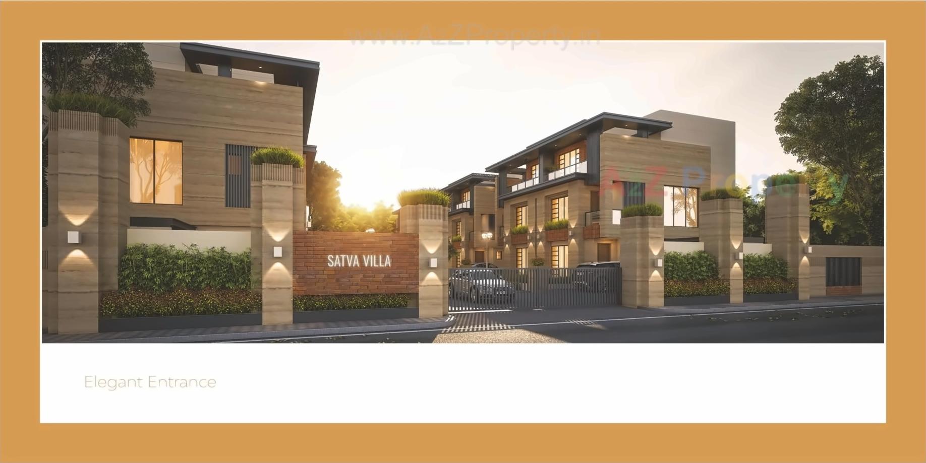 3D Elevation of real estate project Satva Villa located at Chhani, Vadodara, Gujarat