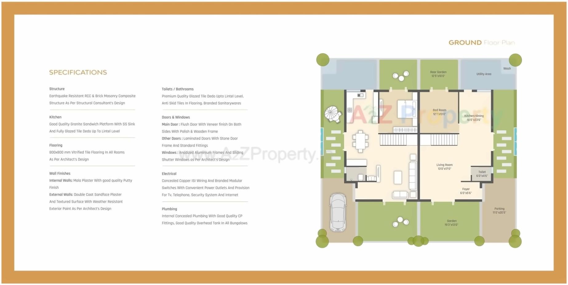 Layout of real estate project Satva Villa located at Chhani, Vadodara, Gujarat