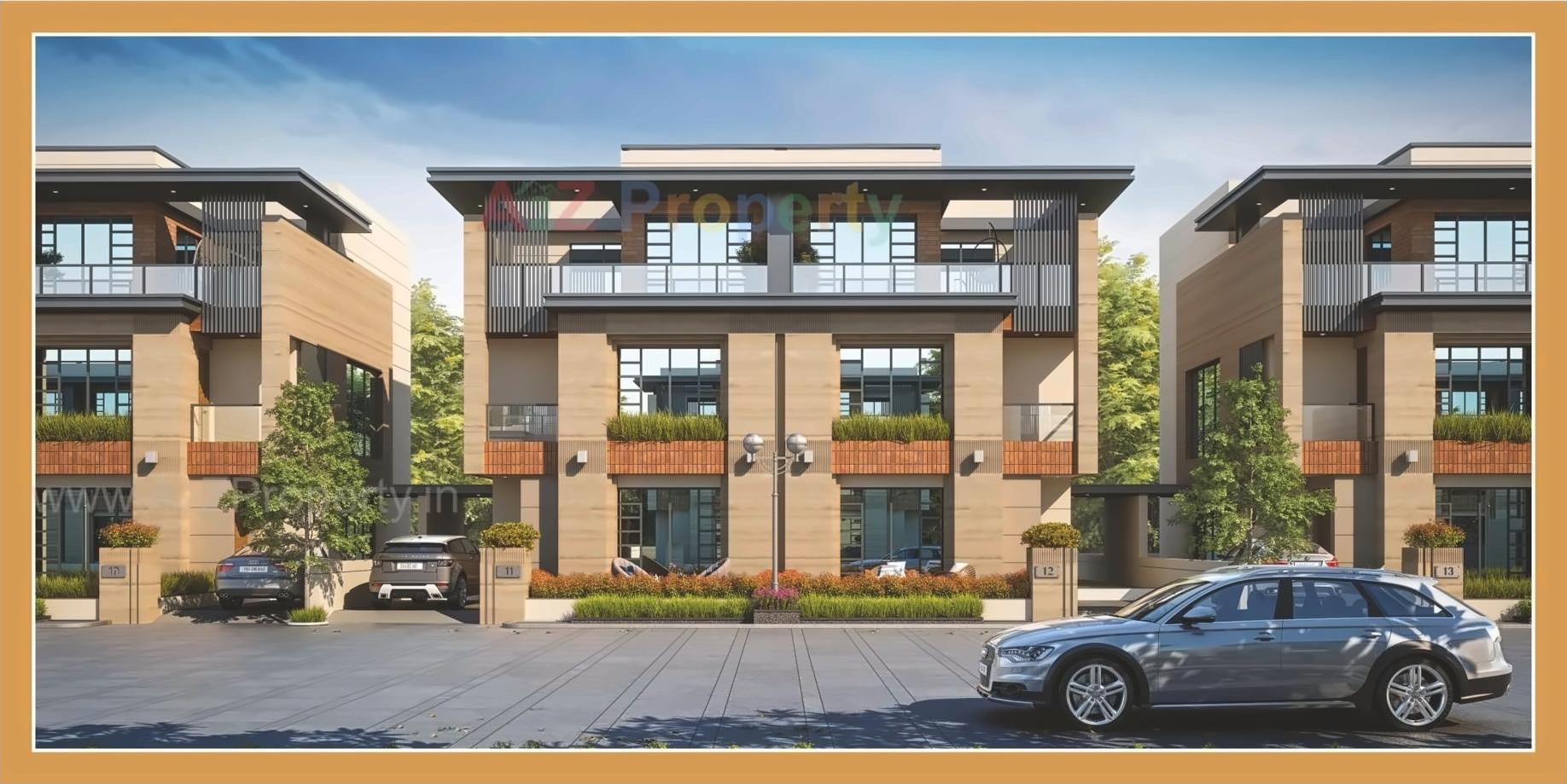 3D Elevation of real estate project Satva Villa located at Chhani, Vadodara, Gujarat