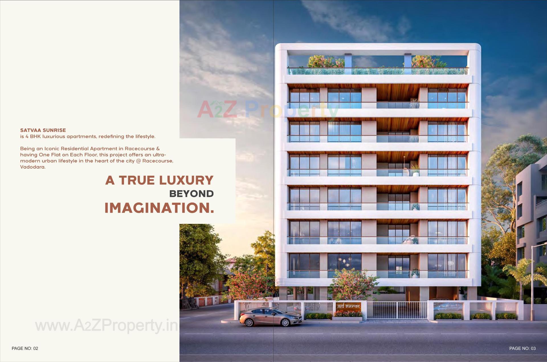 3D Elevation of real estate project Satvaa Sunrise located at Jetalpur, Vadodara, Gujarat