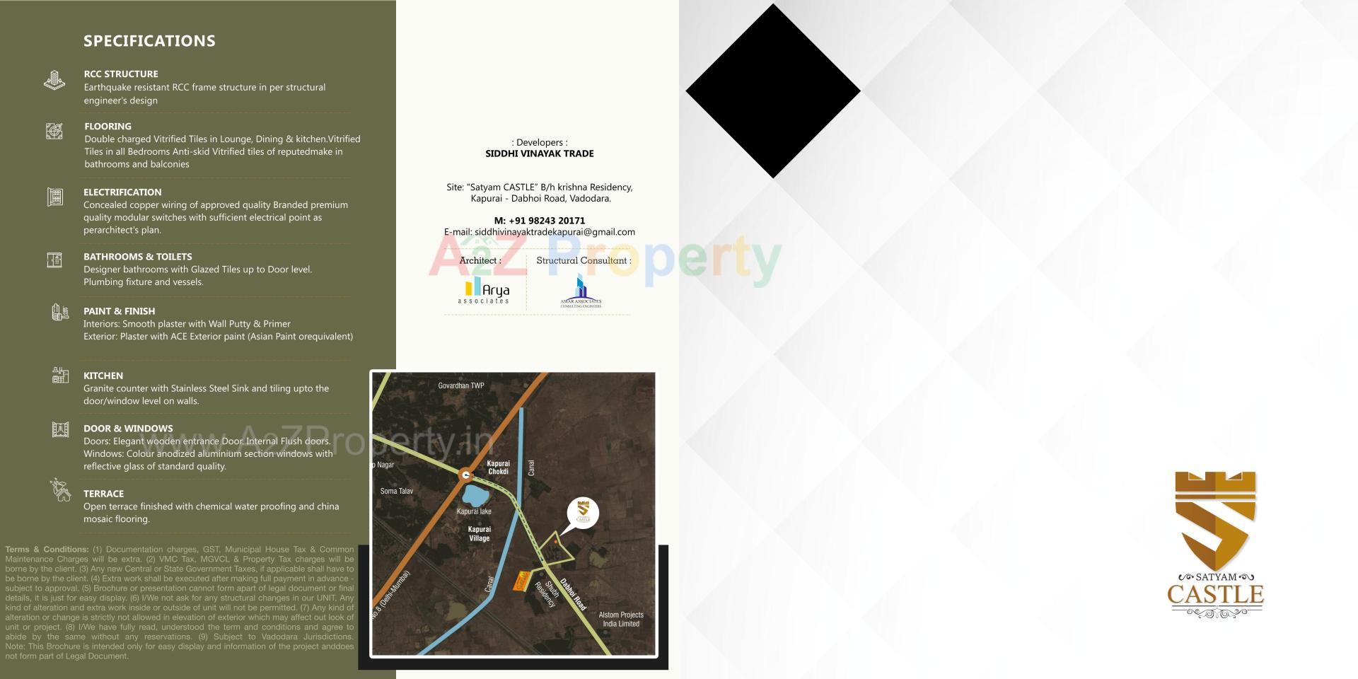  of real estate project Satyam Castle located at Kapurai, Vadodara, Gujarat