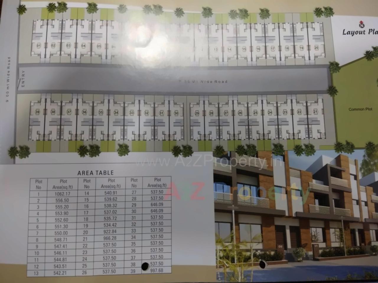 Layout of real estate project Sayma Triplex located at Vadodara, Vadodara, Gujarat