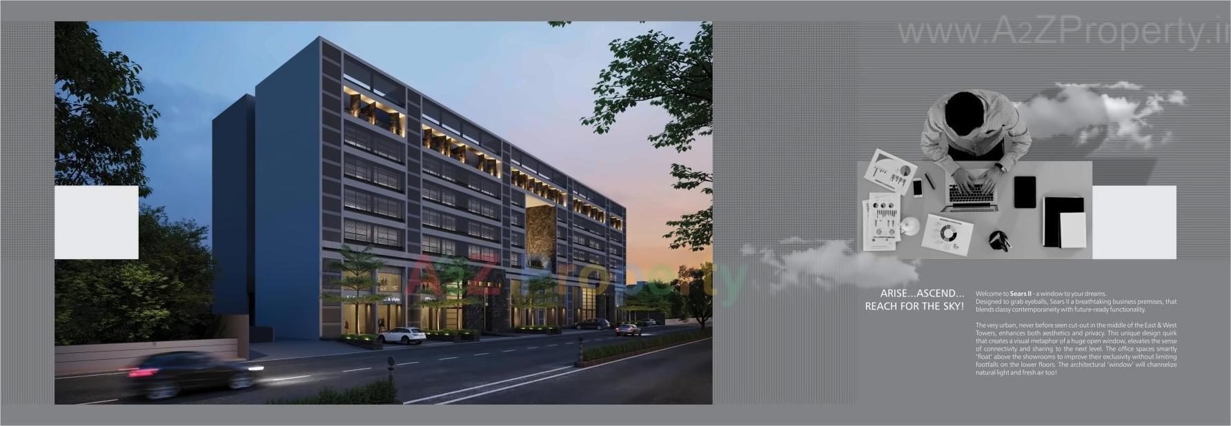 3D Elevation of real estate project Sears Ii located at Vadodara, Vadodara, Gujarat