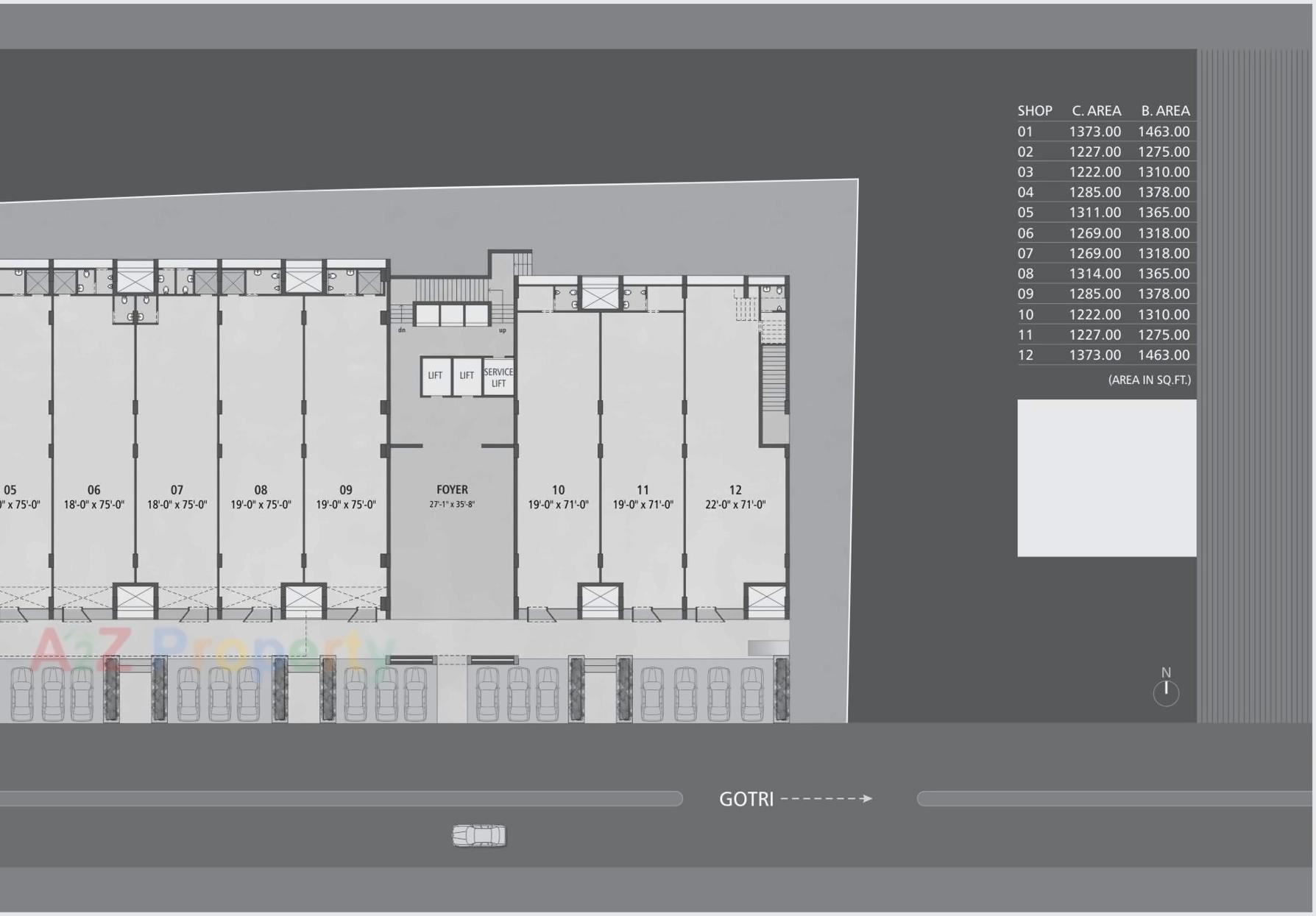 Layout of real estate project Sears Ii located at Vadodara, Vadodara, Gujarat