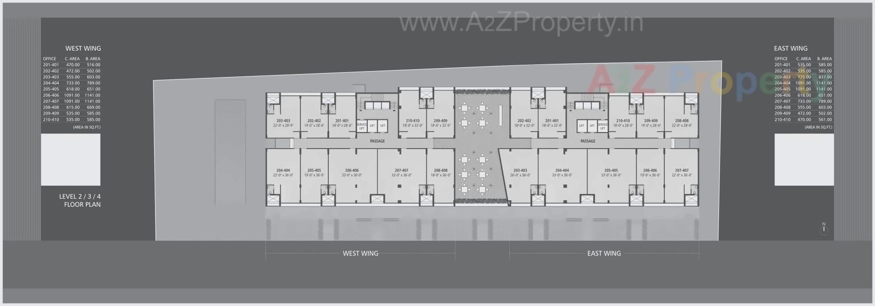Layout of real estate project Sears Ii located at Vadodara, Vadodara, Gujarat
