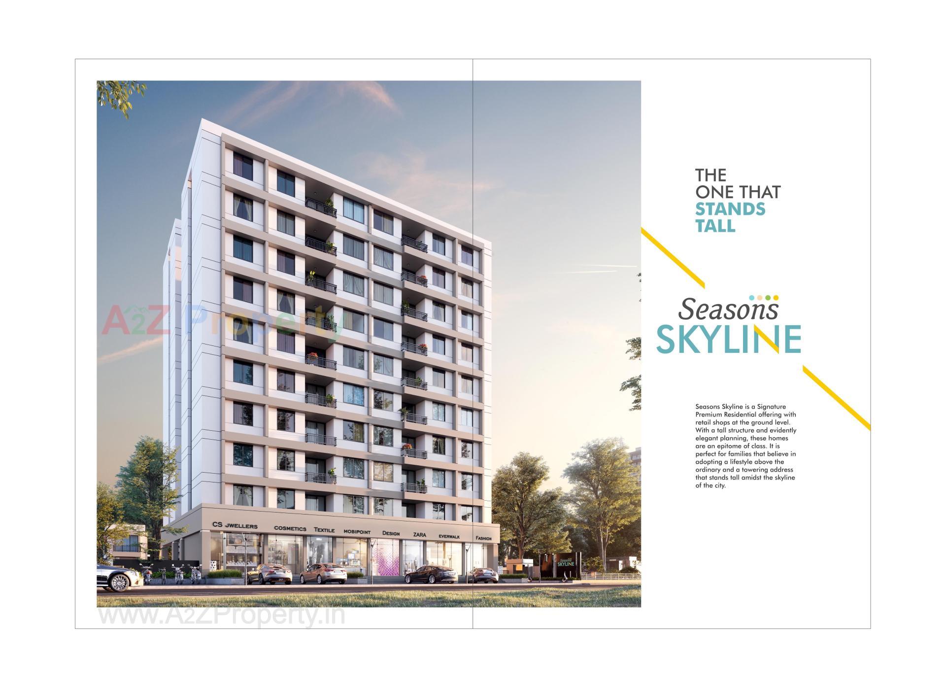 3D Elevation of real estate project Seasons Skyline located at Bhayli, Vadodara, Gujarat