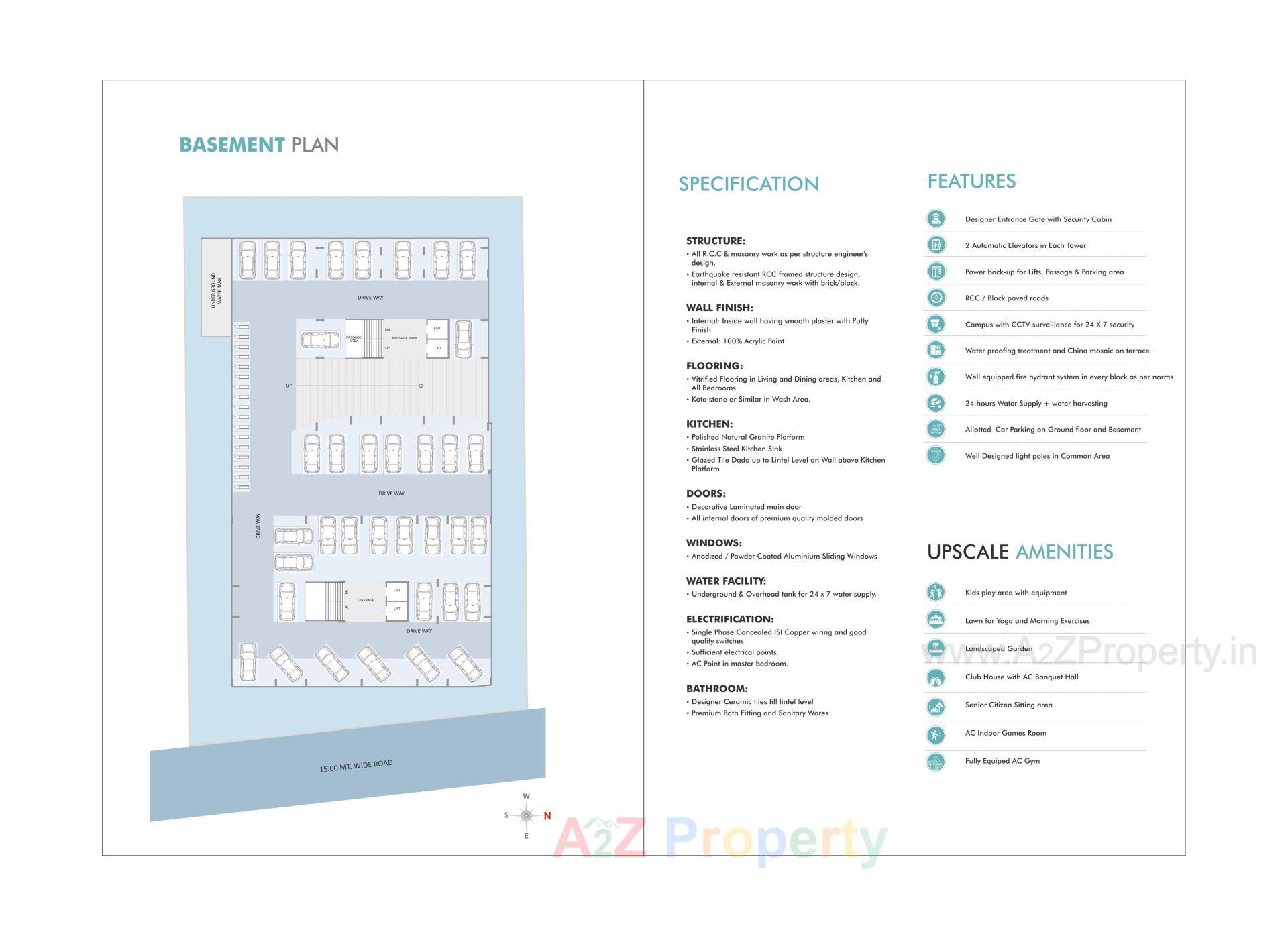 Layout of real estate project Seasons Skyline located at Bhayli, Vadodara, Gujarat