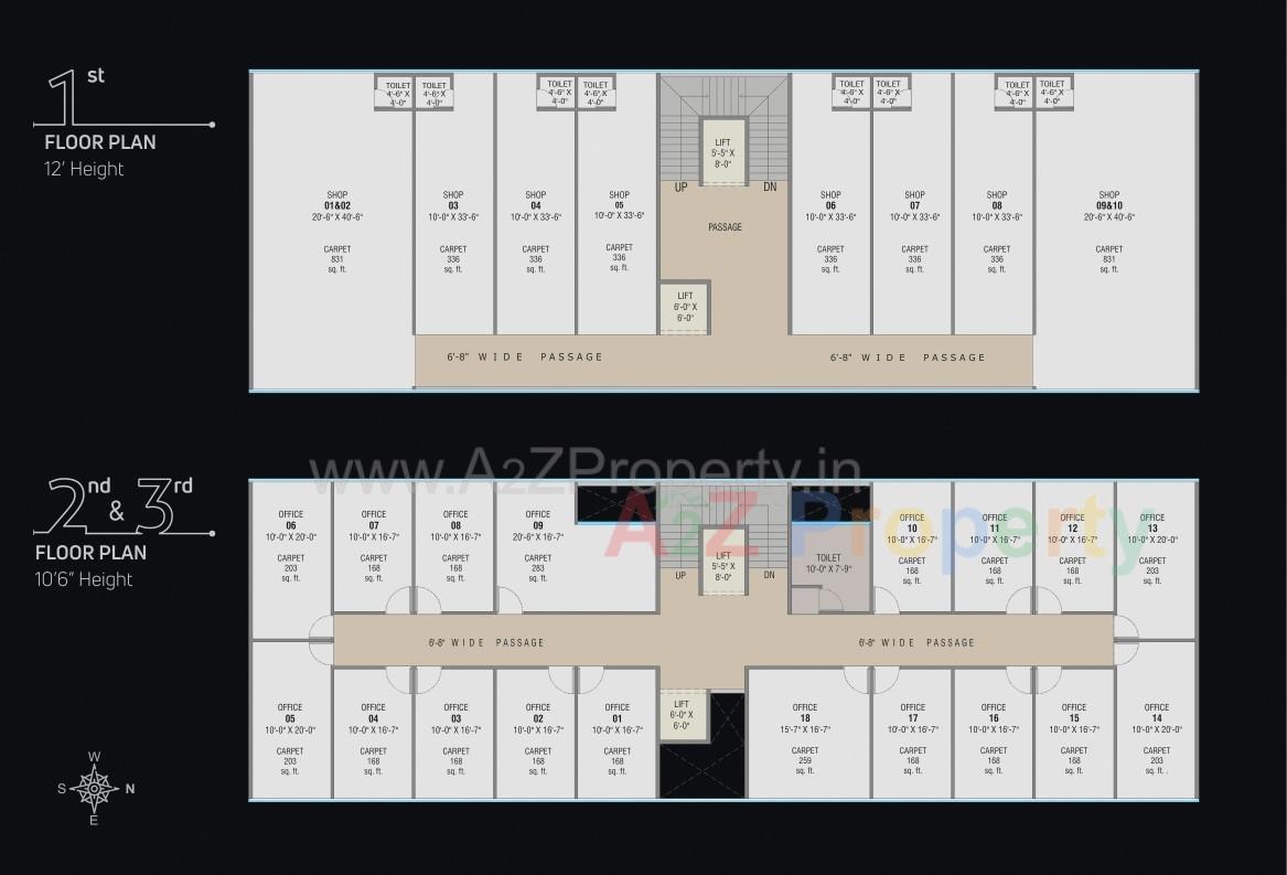 3D Elevation of real estate project Serene Centrum located at Gotri, Vadodara, Gujarat
