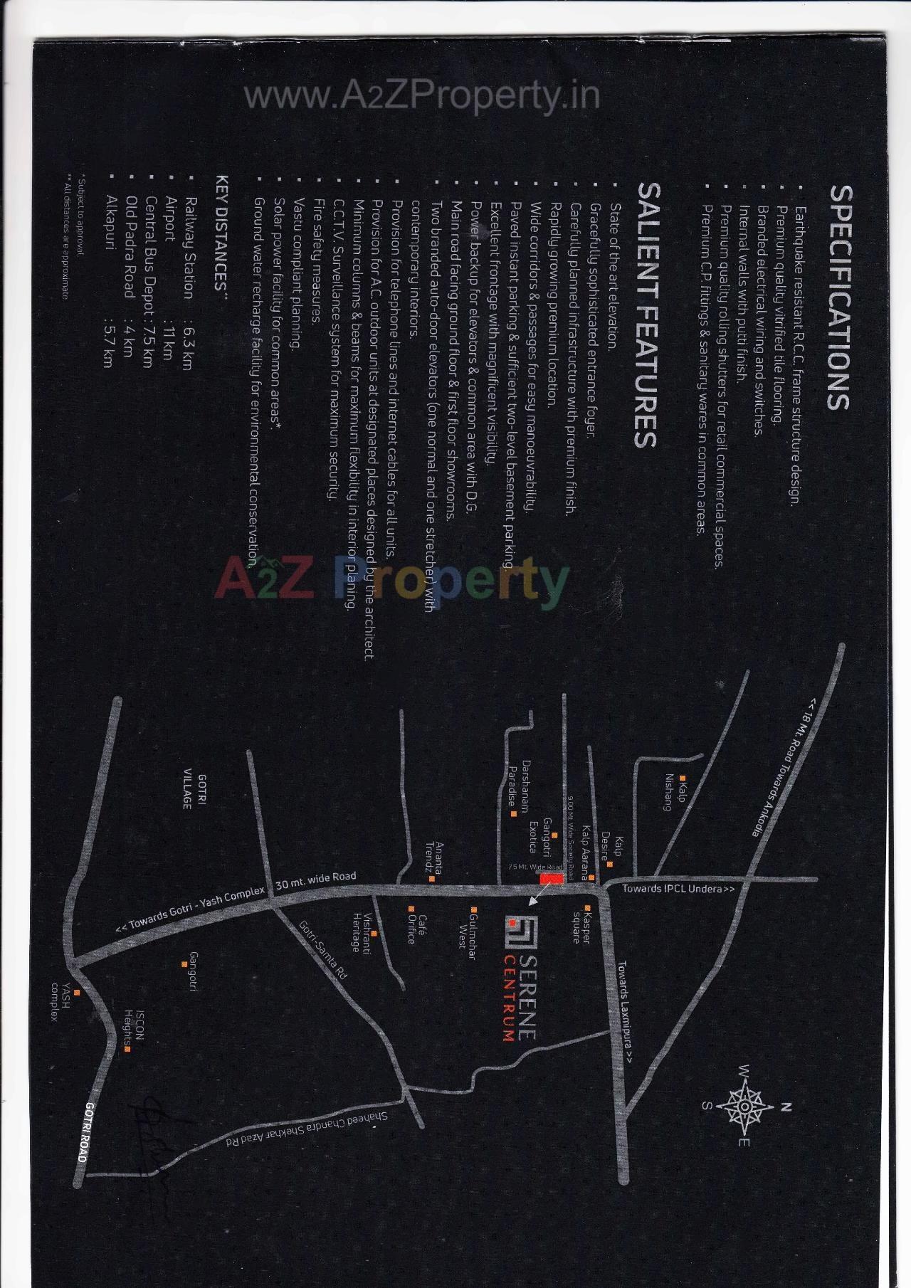  of real estate project Serene Centrum located at Gotri, Vadodara, Gujarat