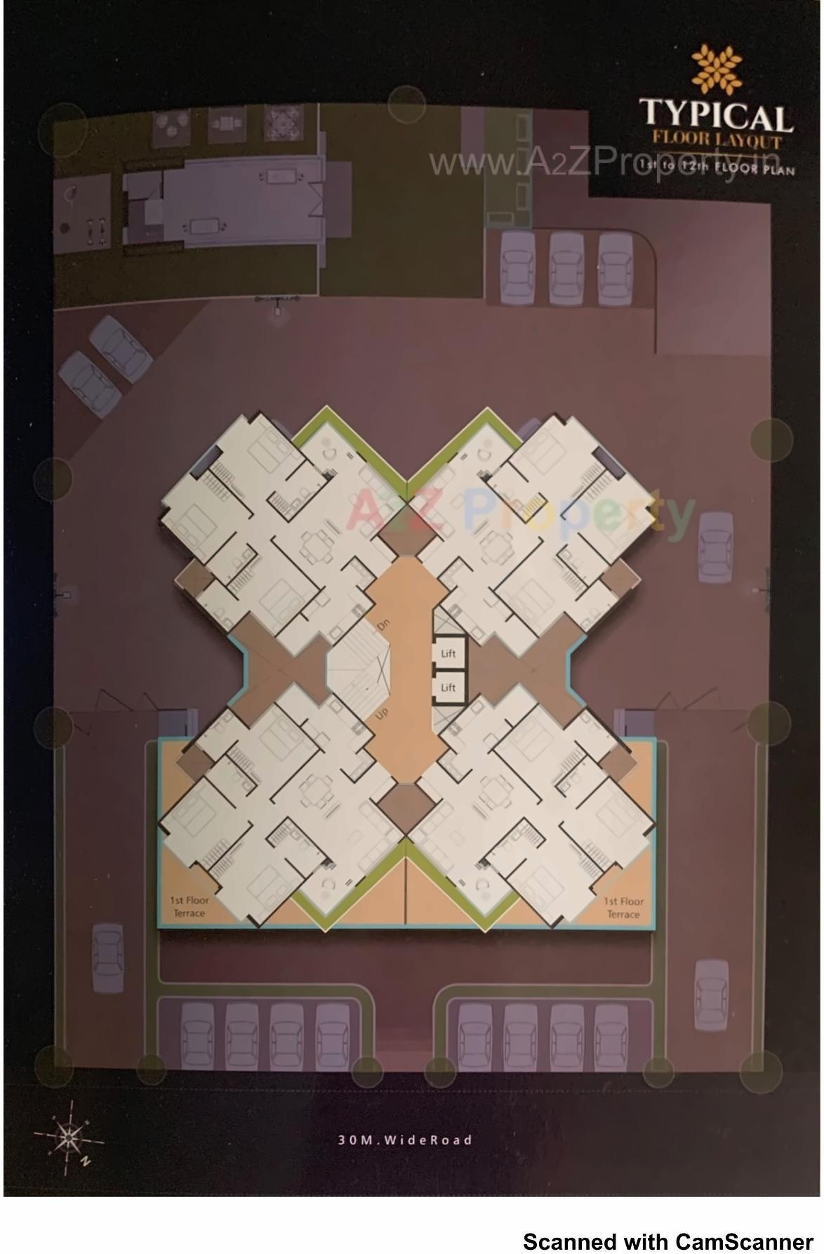 Layout of real estate project Serene Edifice located at Harni, Vadodara, Gujarat