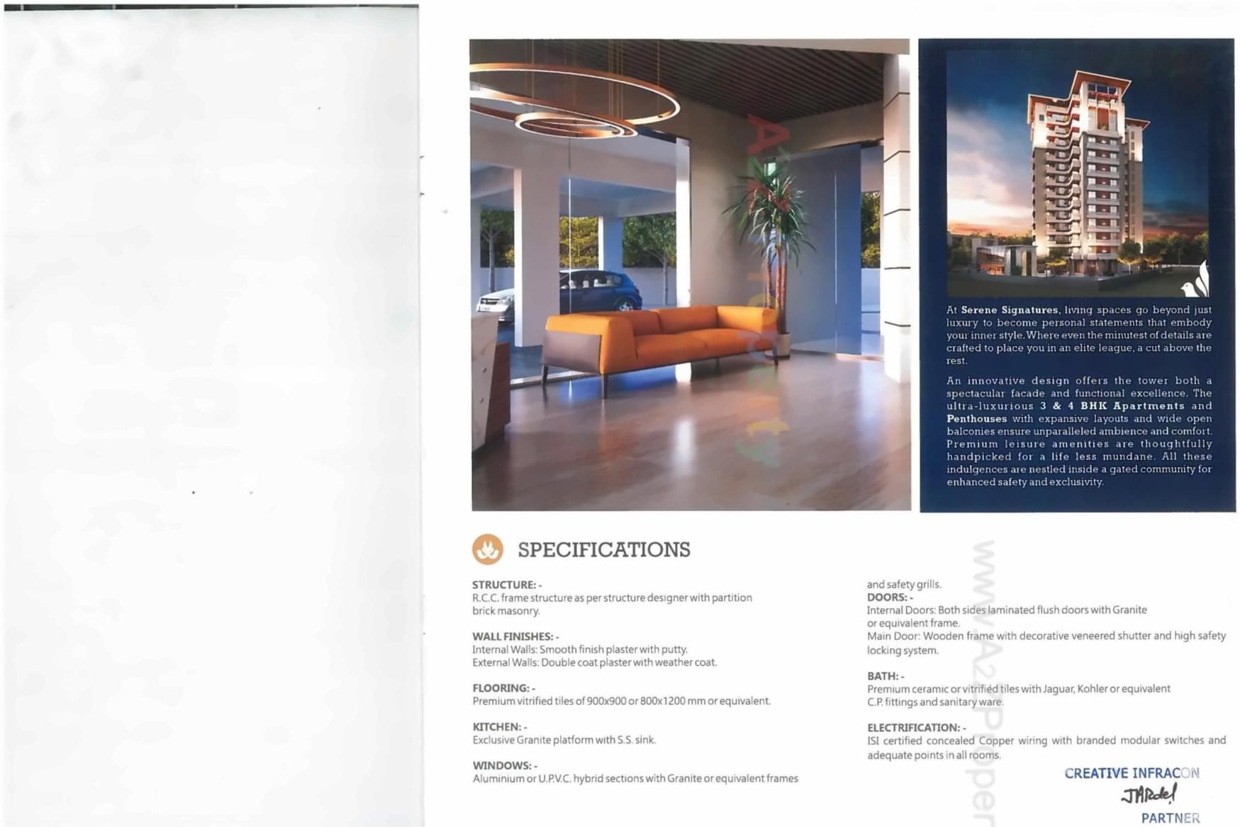  of real estate project Serene Signatures located at Bhayli, Vadodara, Gujarat