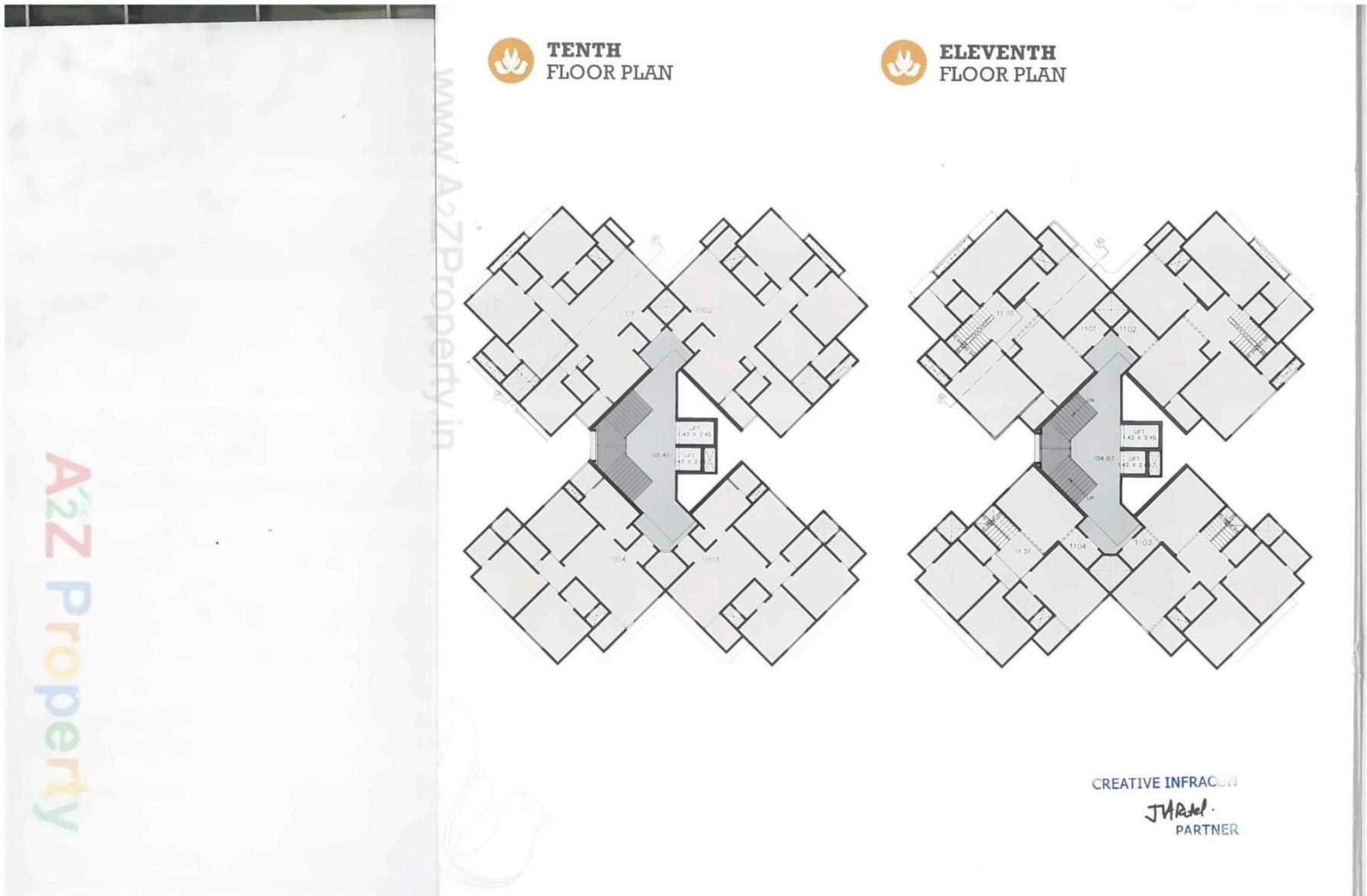 Layout of real estate project Serene Signatures located at Bhayli, Vadodara, Gujarat
