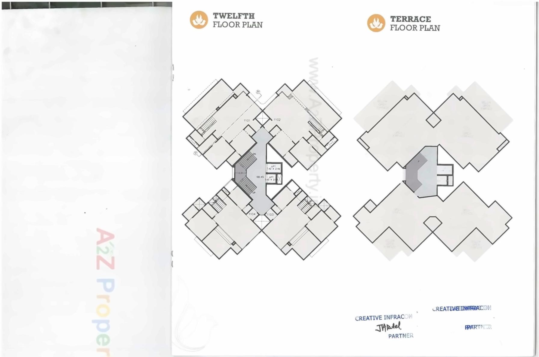 Layout of real estate project Serene Signatures located at Bhayli, Vadodara, Gujarat